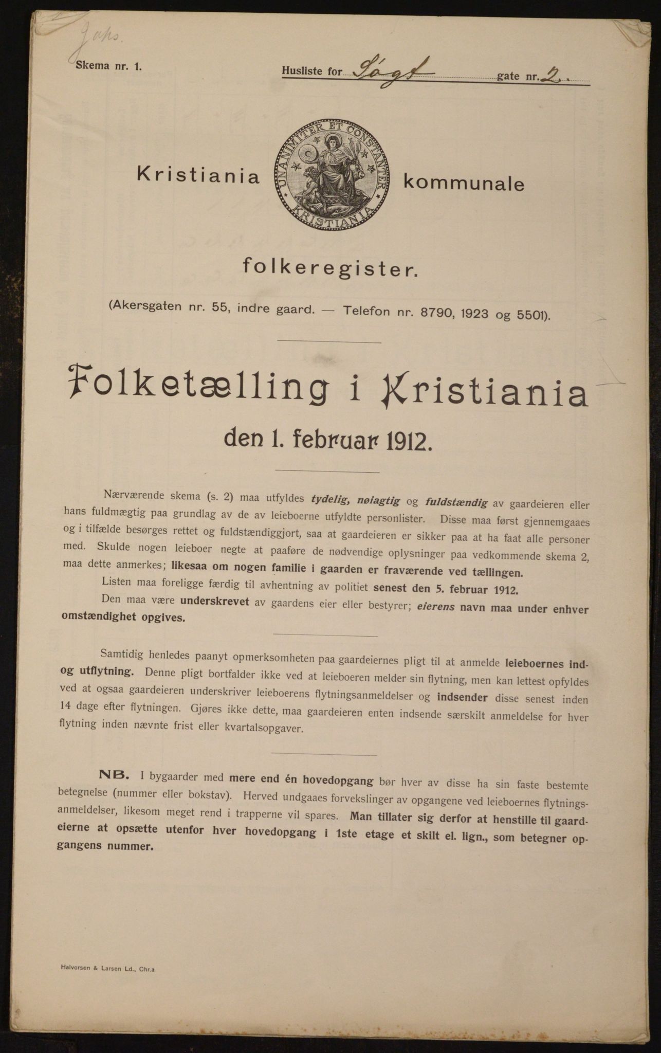 OBA, Municipal Census 1912 for Kristiania, 1912, p. 95347