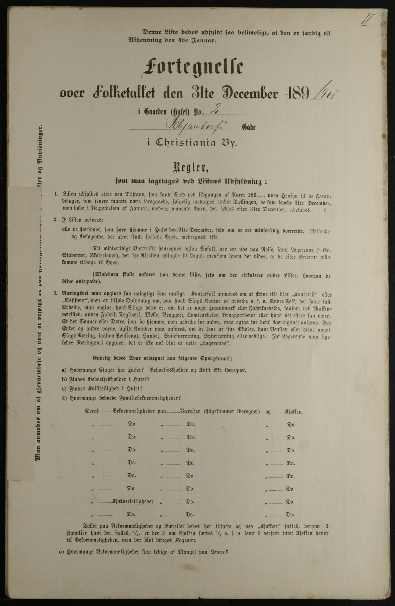 OBA, Municipal Census 1901 for Kristiania, 1901, p. 13895