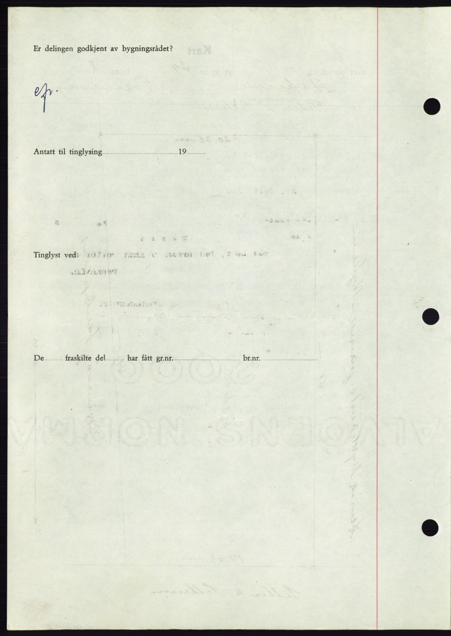 Søre Sunnmøre sorenskriveri, AV/SAT-A-4122/1/2/2C/L0078: Mortgage book no. 4A, 1946-1946, Diary no: : 822/1946