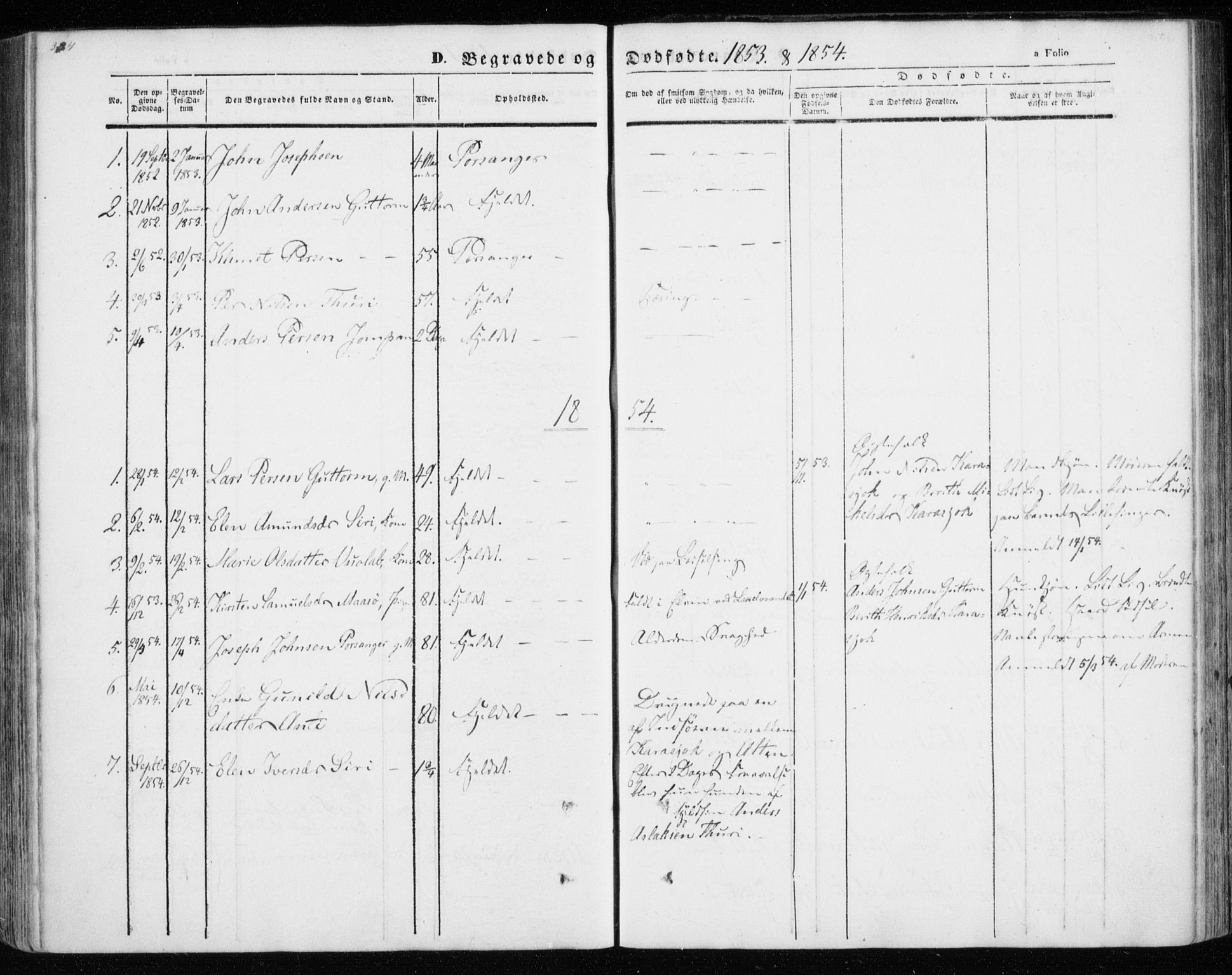 Kistrand/Porsanger sokneprestembete, SATØ/S-1351/H/Ha/L0012.kirke: Parish register (official) no. 12, 1843-1871, p. 394-395