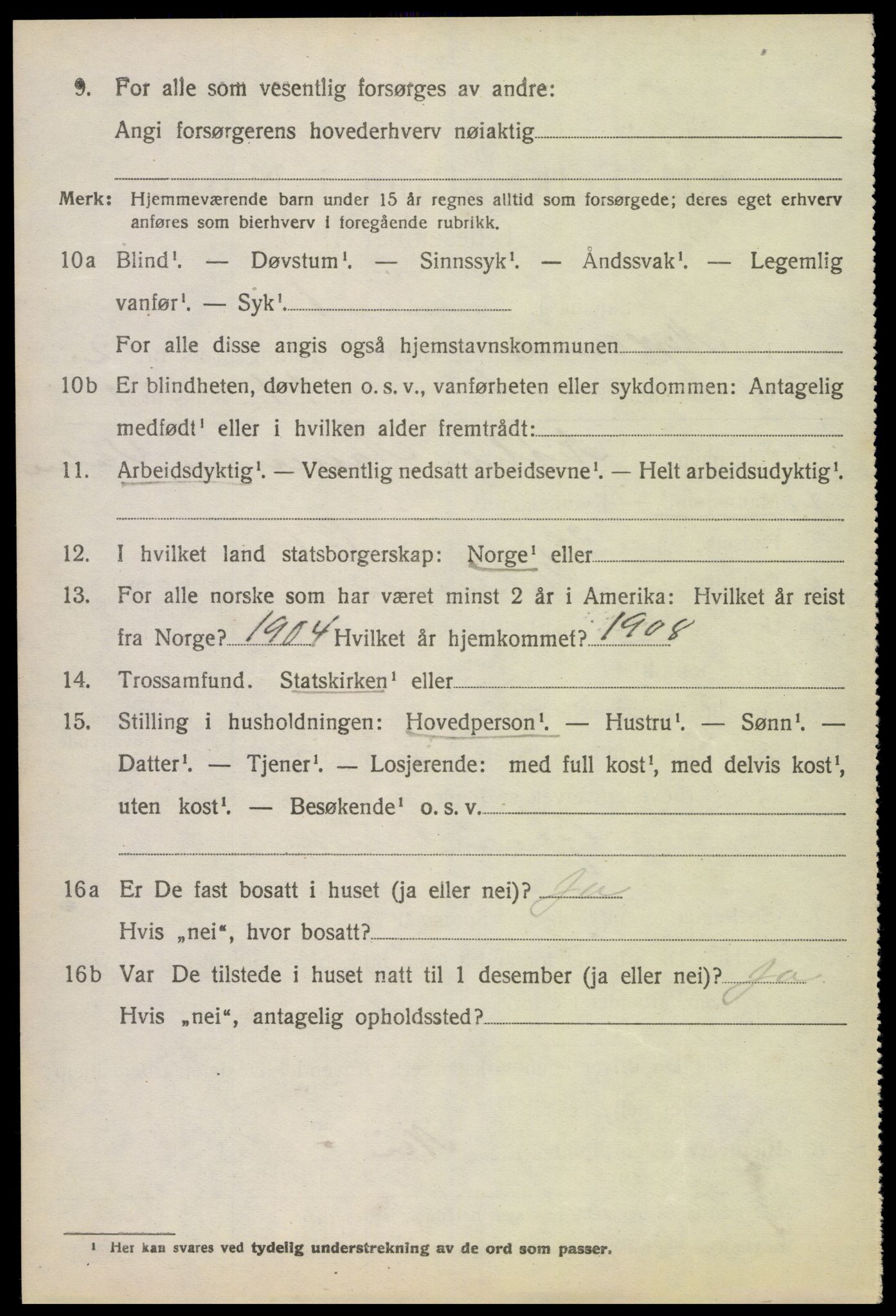 SAK, 1920 census for Mykland, 1920, p. 705