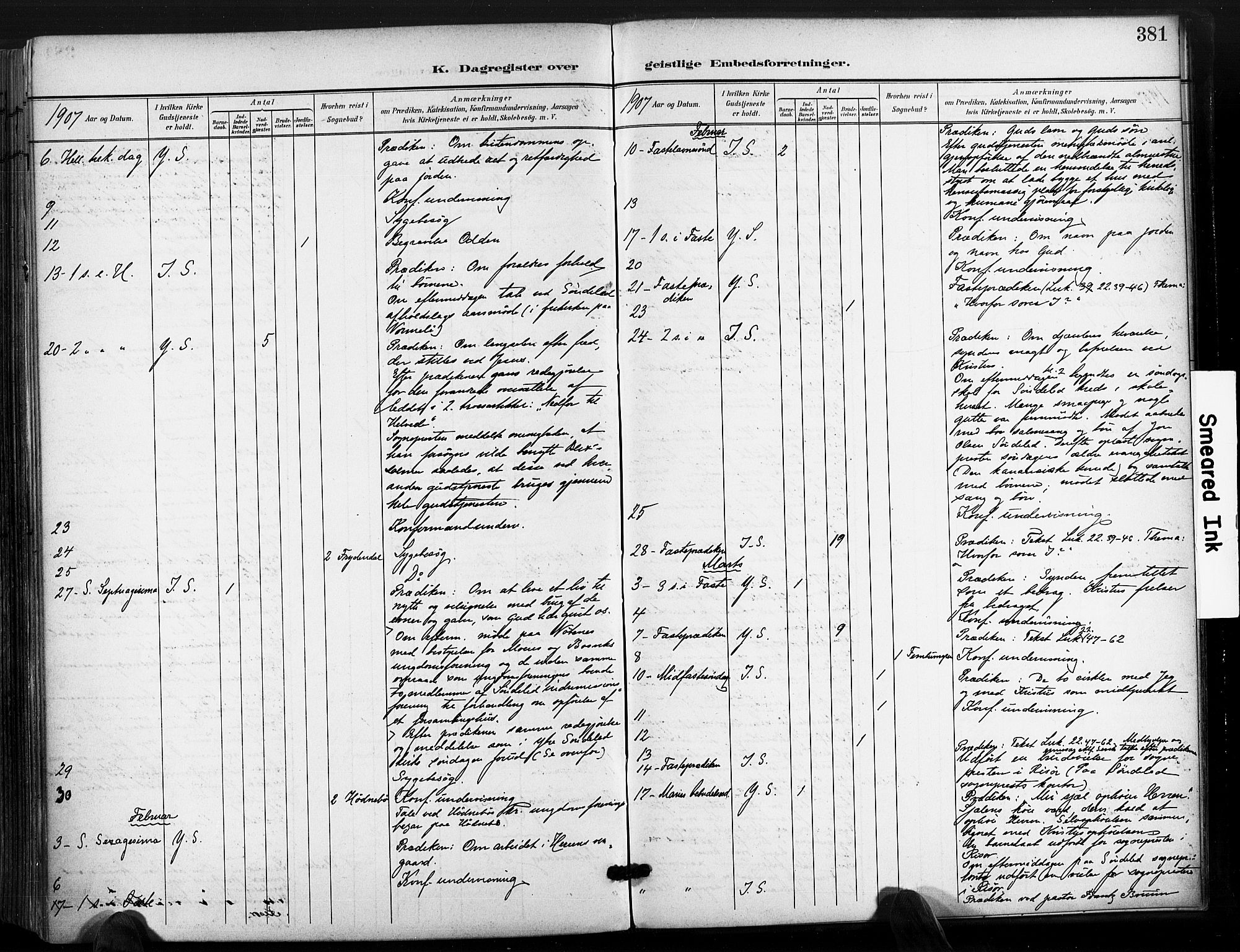 Søndeled sokneprestkontor, AV/SAK-1111-0038/F/Fa/L0006: Parish register (official) no. A 6, 1900-1922, p. 382