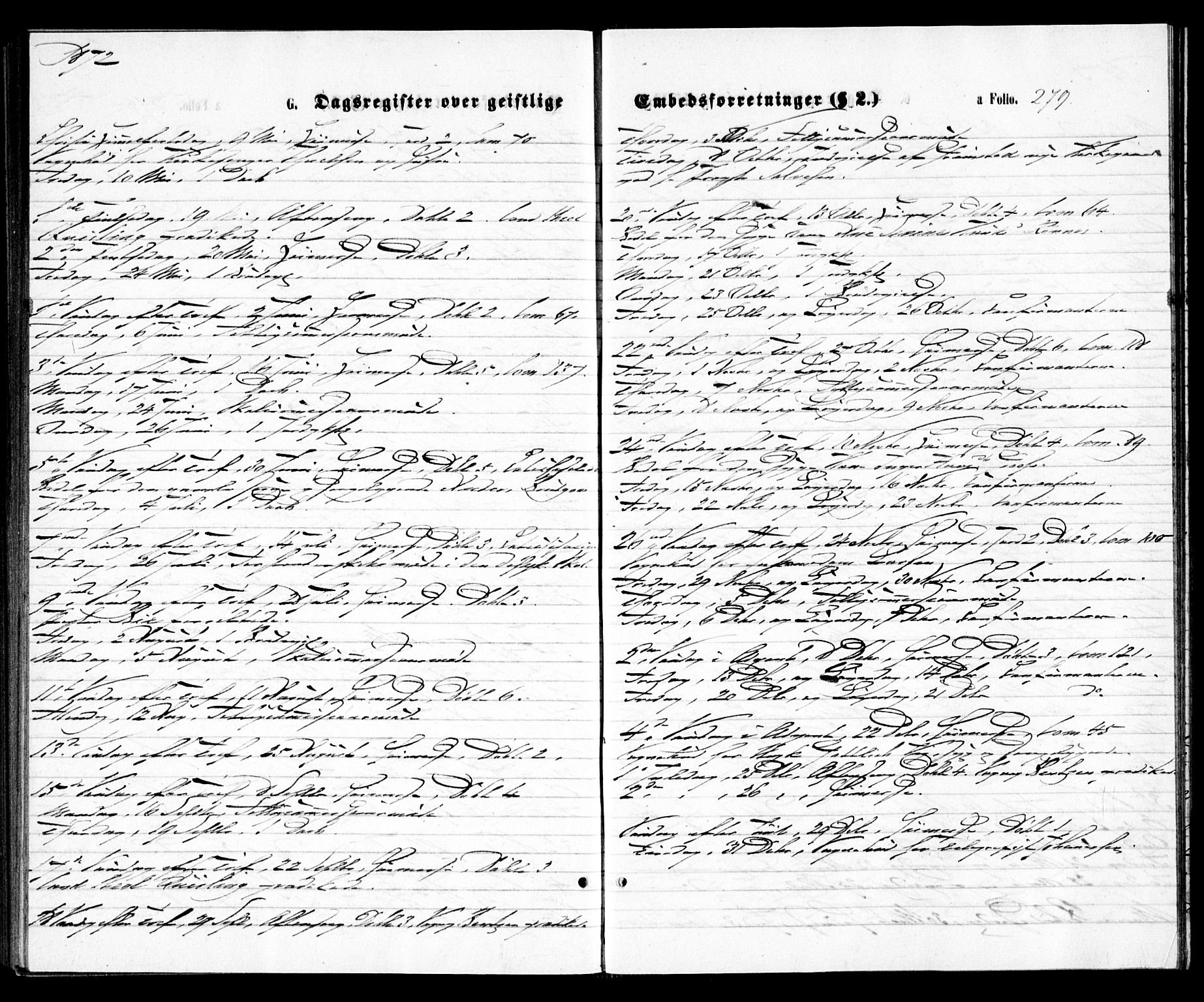 Grimstad sokneprestkontor, SAK/1111-0017/F/Fa/L0002: Parish register (official) no. A 1, 1869-1881, p. 279