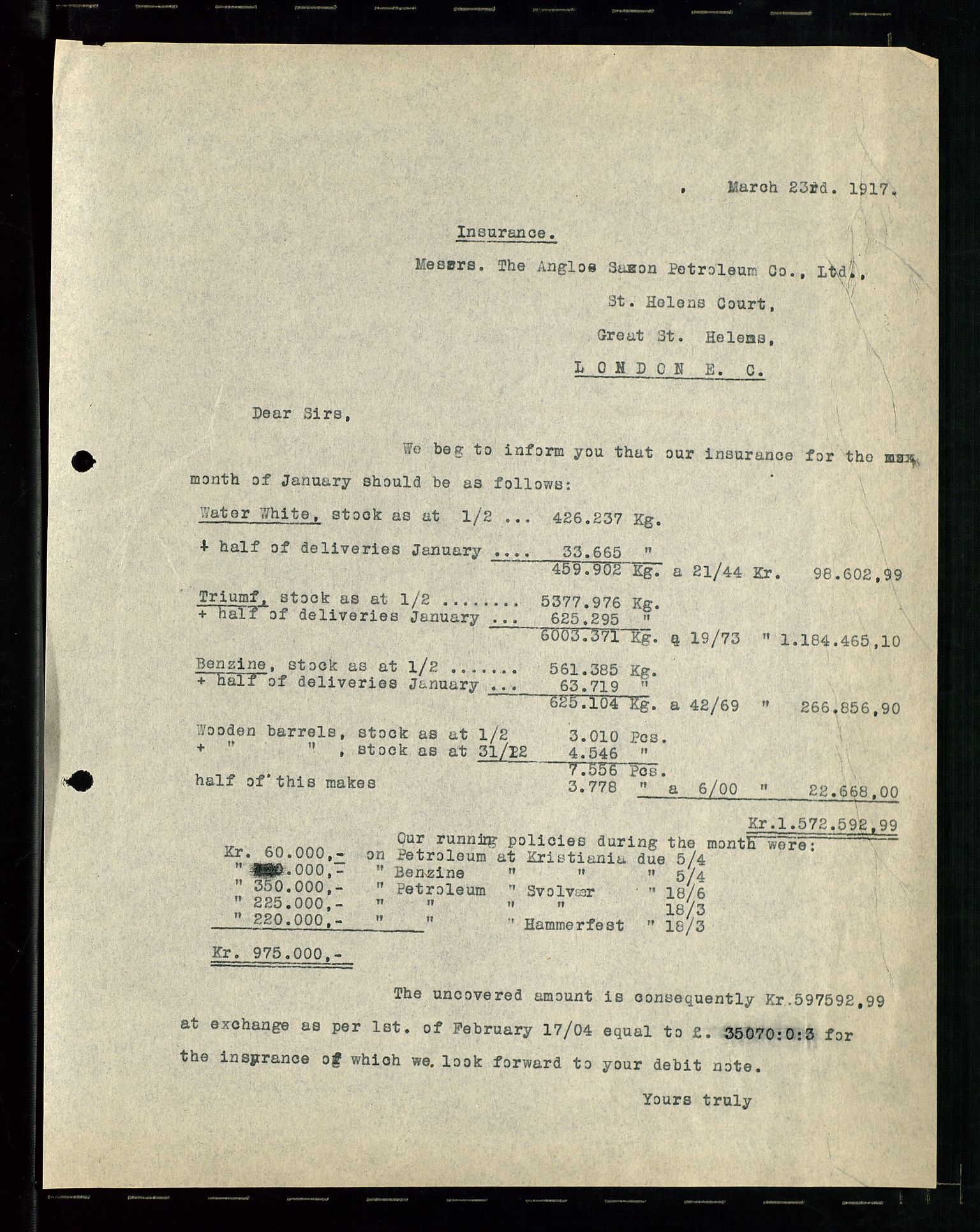 Pa 1521 - A/S Norske Shell, AV/SAST-A-101915/E/Ea/Eaa/L0001: Sjefskorrespondanse, 1917, p. 50