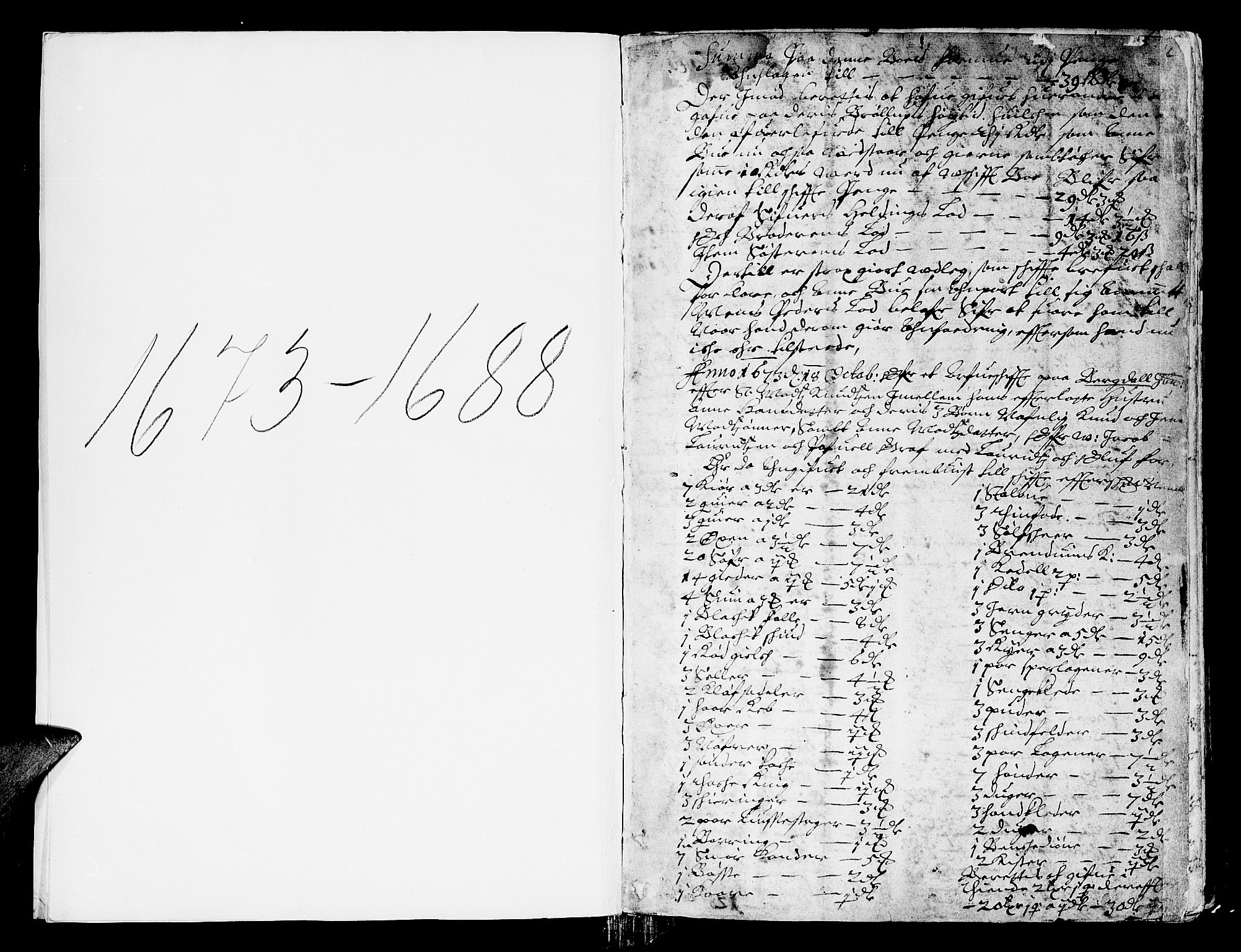 Sorenskriverier i Gudbrandsdalen, SAH/TING-036/J/Ja/Jaa/L0002: Skifteprotokoll - Nord-Gudbrandsdal, 1673-1688, p. 1b-2a