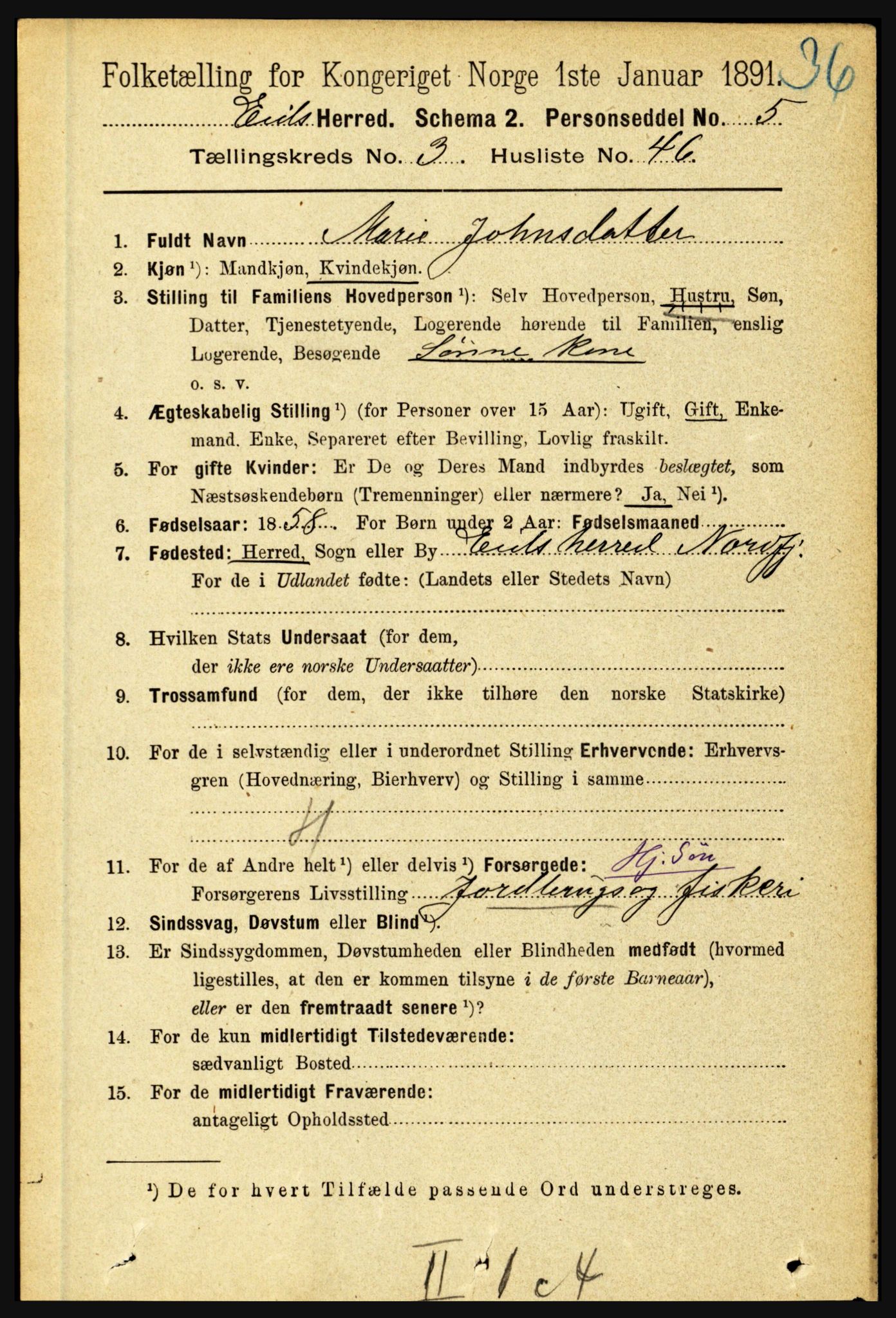 RA, 1891 census for 1443 Eid, 1891, p. 830