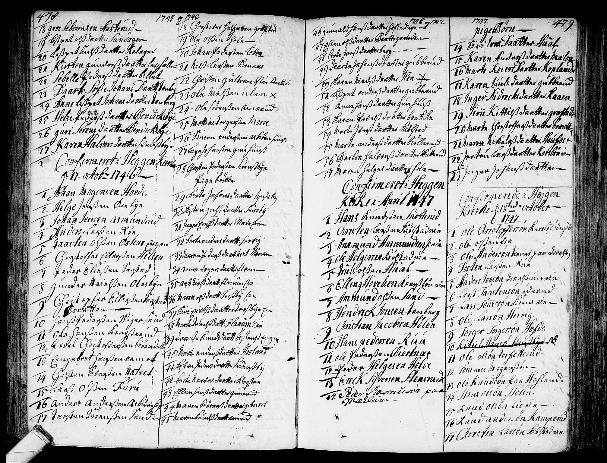 Modum kirkebøker, AV/SAKO-A-234/F/Fa/L0002: Parish register (official) no. 2, 1741-1782, p. 478-479