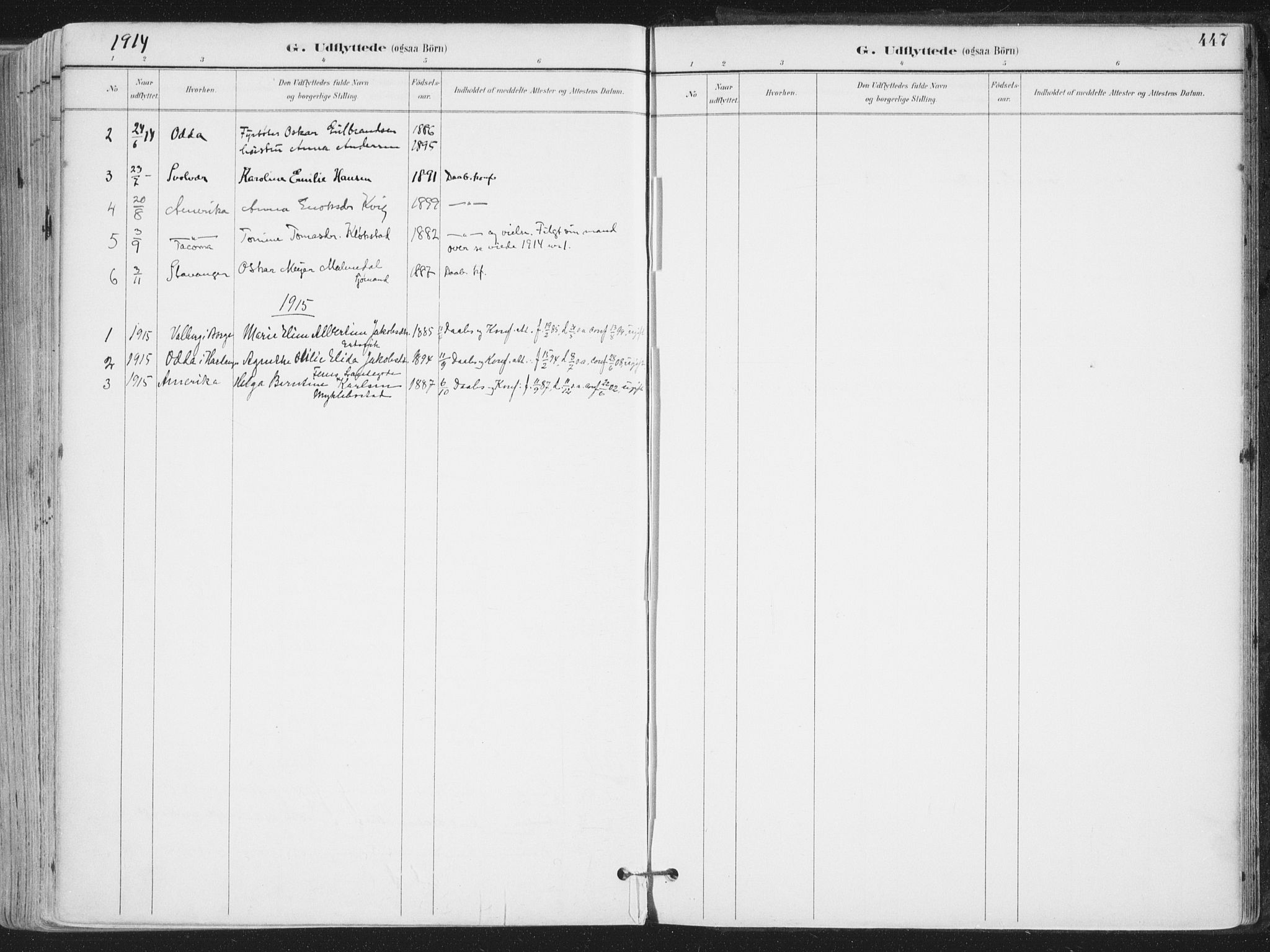 Ministerialprotokoller, klokkerbøker og fødselsregistre - Nordland, SAT/A-1459/802/L0055: Parish register (official) no. 802A02, 1894-1915, p. 447