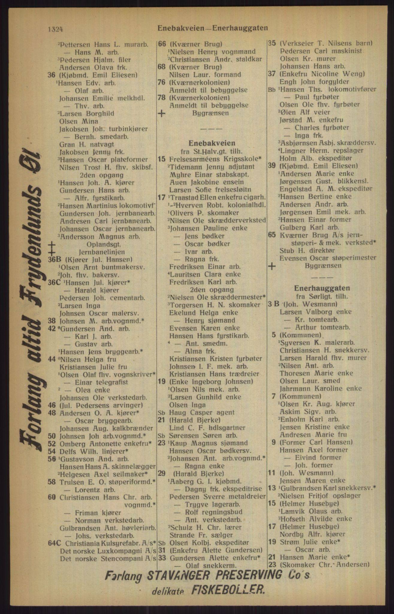 Kristiania/Oslo adressebok, PUBL/-, 1915, p. 1324
