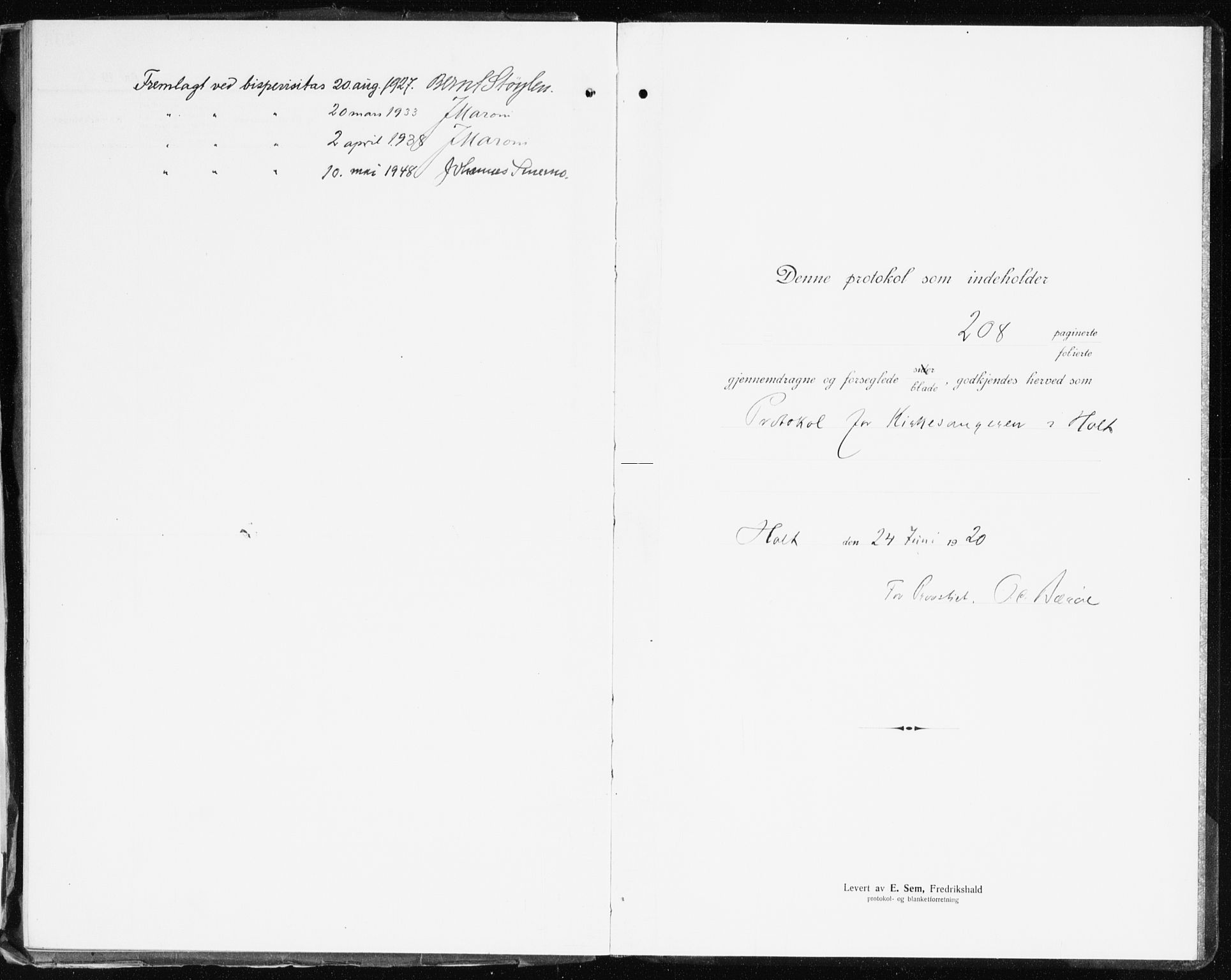 Holt sokneprestkontor, AV/SAK-1111-0021/F/Fb/L0012: Parish register (copy) no. B 12, 1919-1944