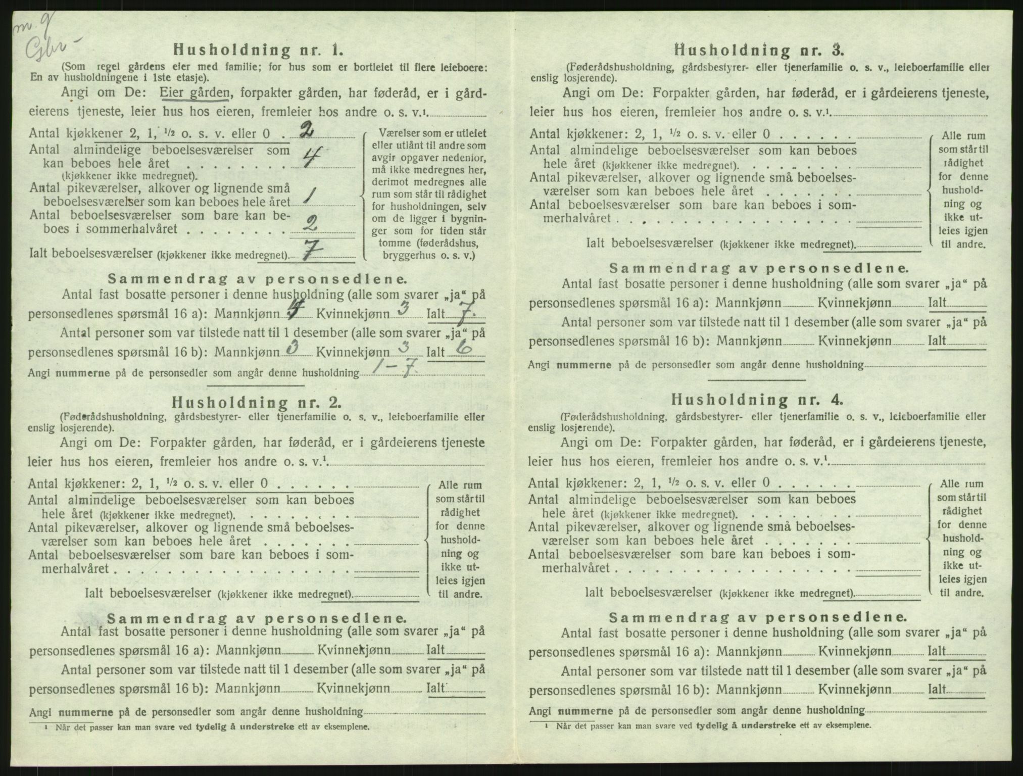 SAH, 1920 census for Trysil, 1920, p. 2508