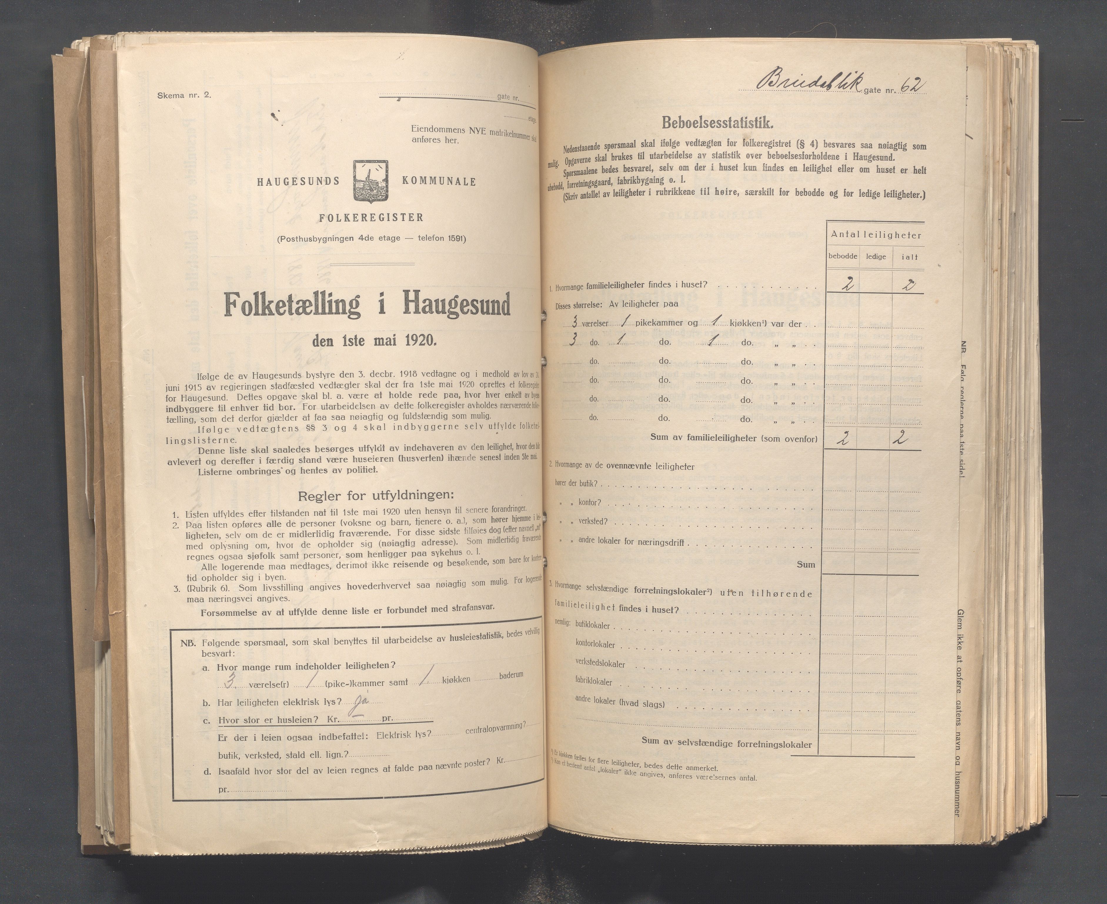 IKAR, Local census 1.5.1920 for Haugesund, 1920, p. 206