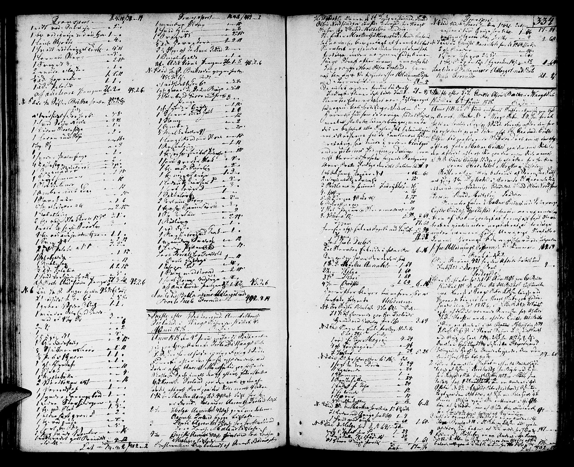 Sunnhordland sorenskrivar, SAB/A-2401/1/H/Ha/Haa/L0013: Skifteprotokollar. Register i protokoll, 1814-1819, p. 333b-334a