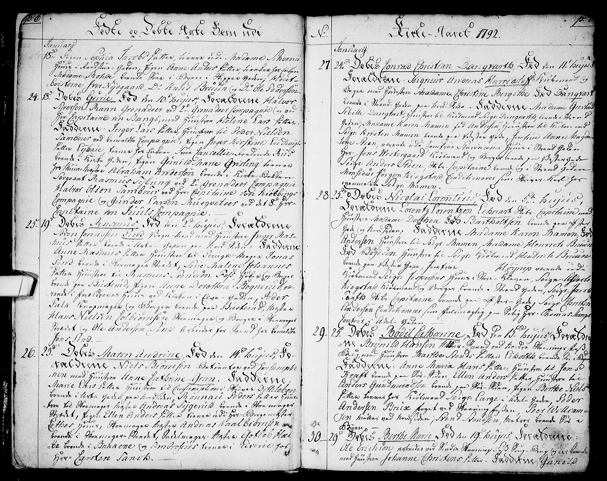 Halden prestekontor Kirkebøker, SAO/A-10909/F/Fa/L0002: Parish register (official) no. I 2, 1792-1812, p. 6-7