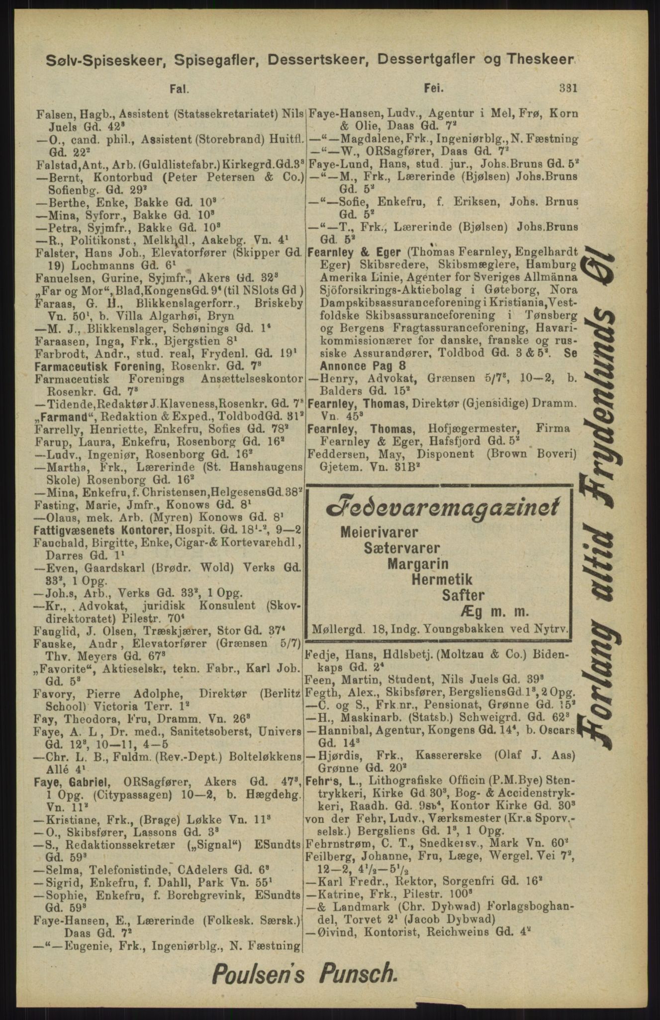 Kristiania/Oslo adressebok, PUBL/-, 1904, p. 331