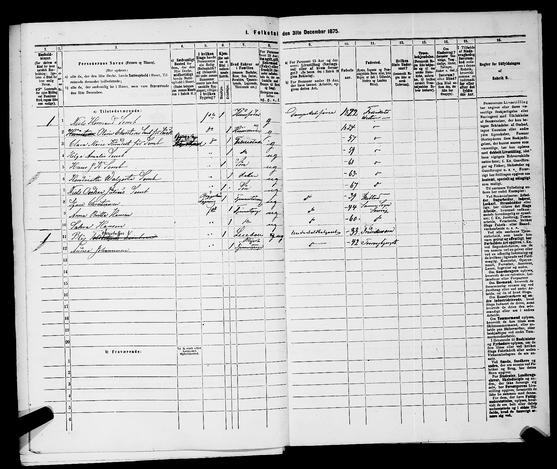 RA, 1875 census for 0103B Fredrikstad/Fredrikstad, 1875, p. 764