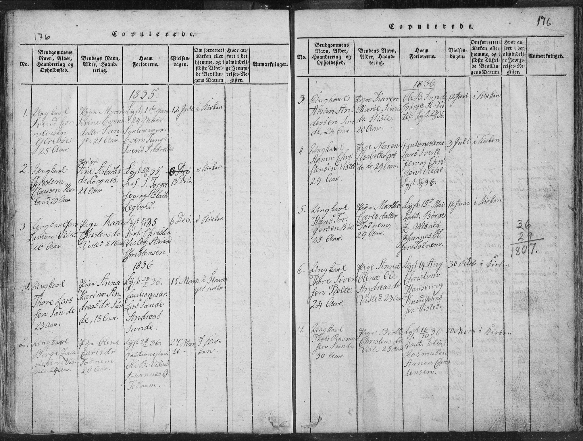 Hetland sokneprestkontor, AV/SAST-A-101826/30/30BA/L0001: Parish register (official) no. A 1, 1816-1856, p. 176