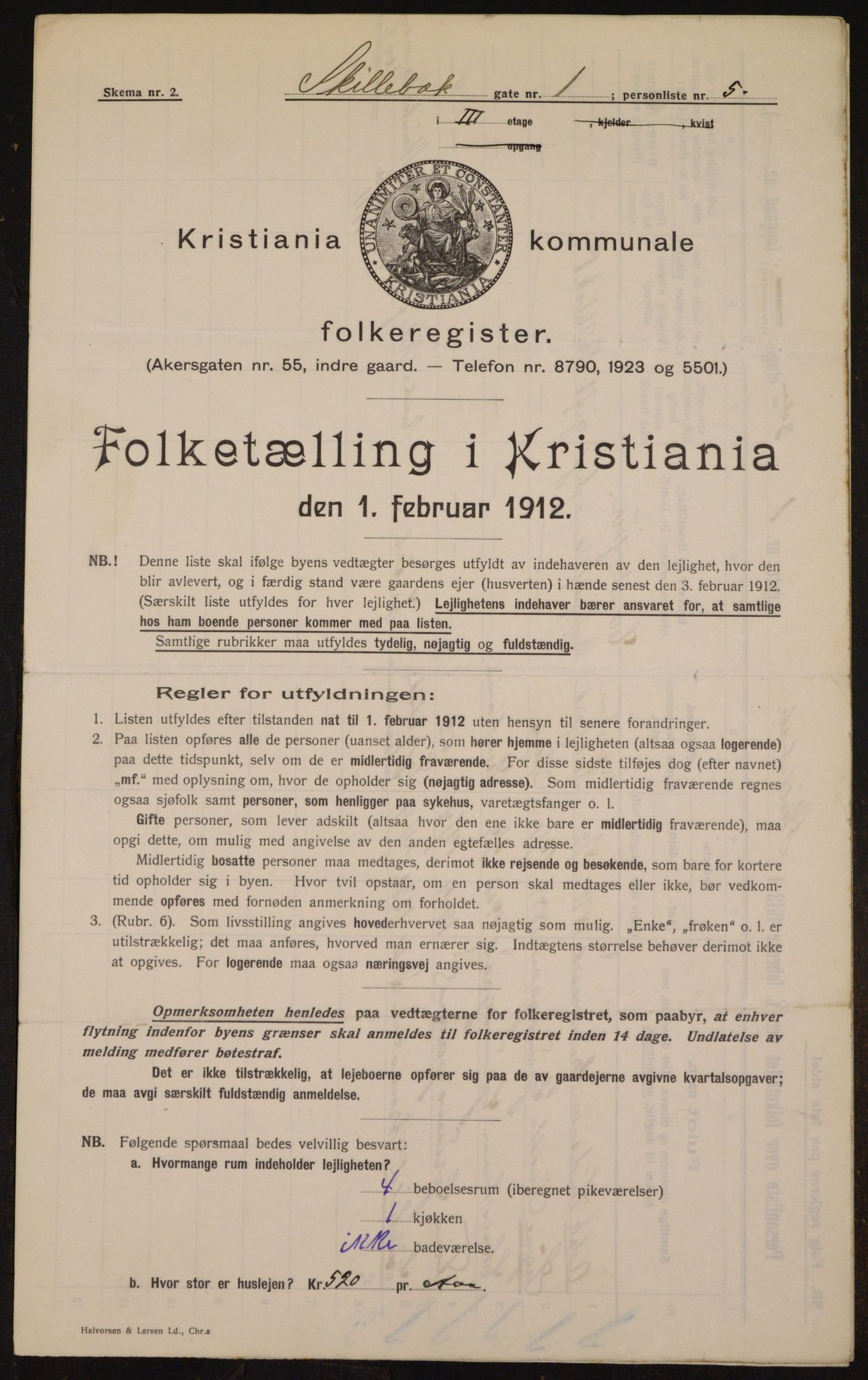 OBA, Municipal Census 1912 for Kristiania, 1912, p. 95702