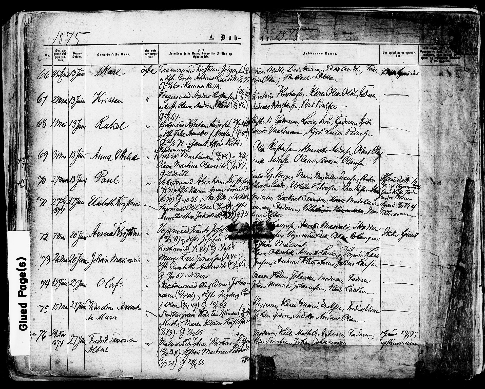Tønsberg kirkebøker, AV/SAKO-A-330/F/Fa/L0010: Parish register (official) no. I 10, 1874-1880, p. 17
