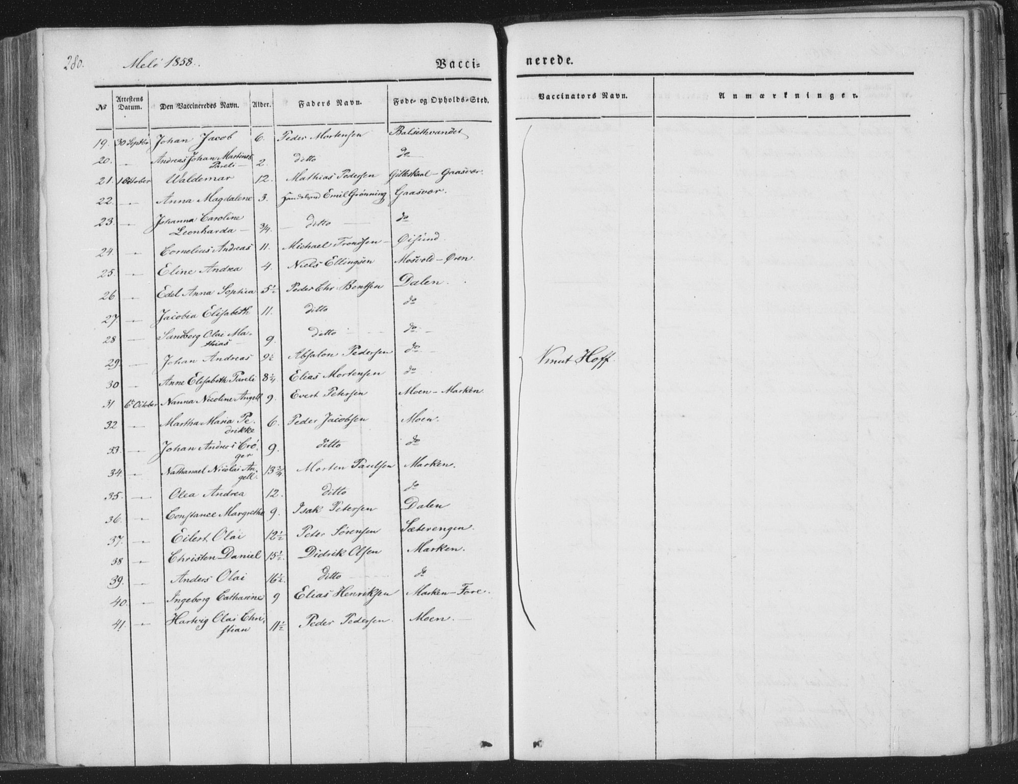 Ministerialprotokoller, klokkerbøker og fødselsregistre - Nordland, AV/SAT-A-1459/841/L0604: Parish register (official) no. 841A09 /2, 1845-1862, p. 280