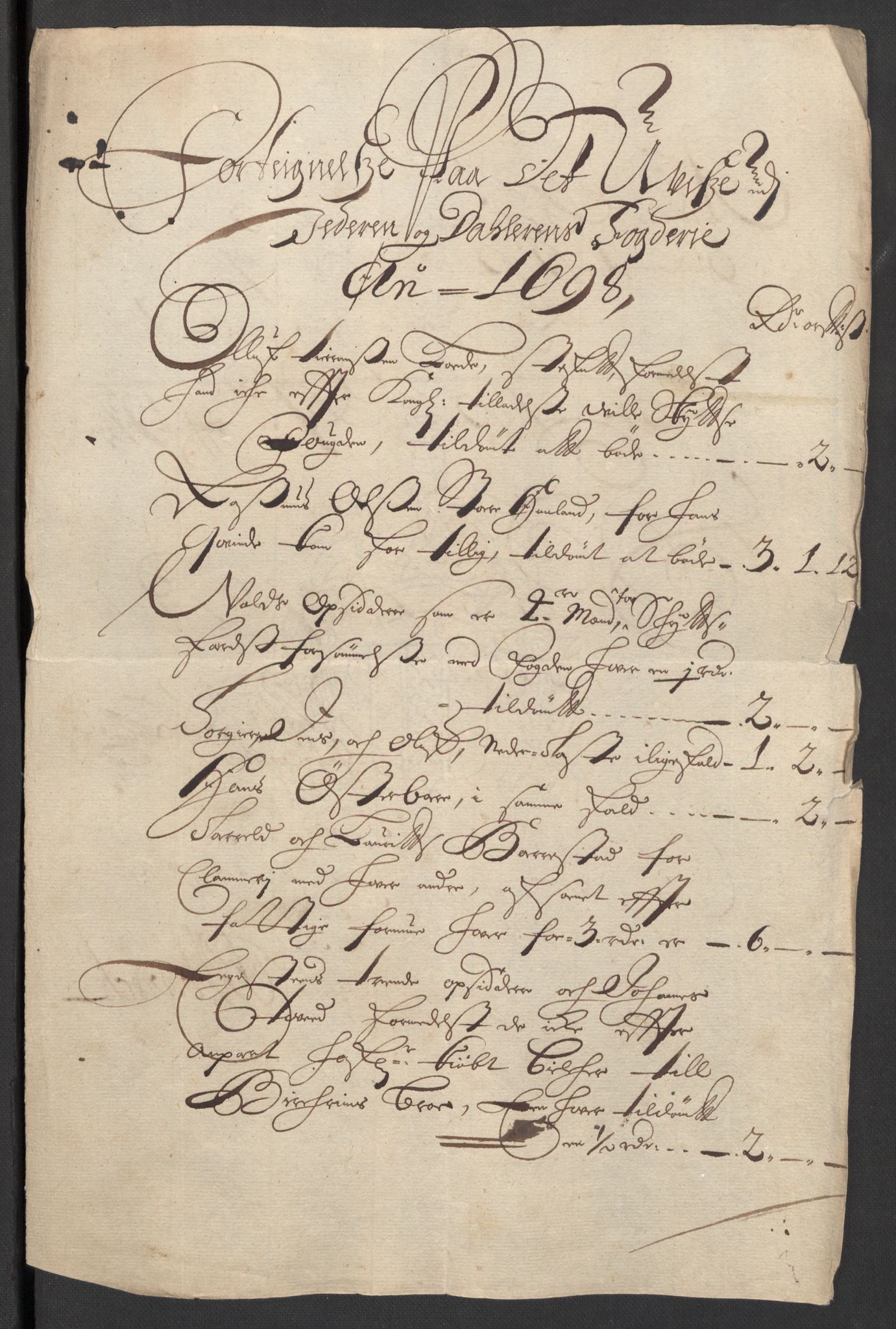 Rentekammeret inntil 1814, Reviderte regnskaper, Fogderegnskap, AV/RA-EA-4092/R46/L2729: Fogderegnskap Jæren og Dalane, 1697-1698, p. 128