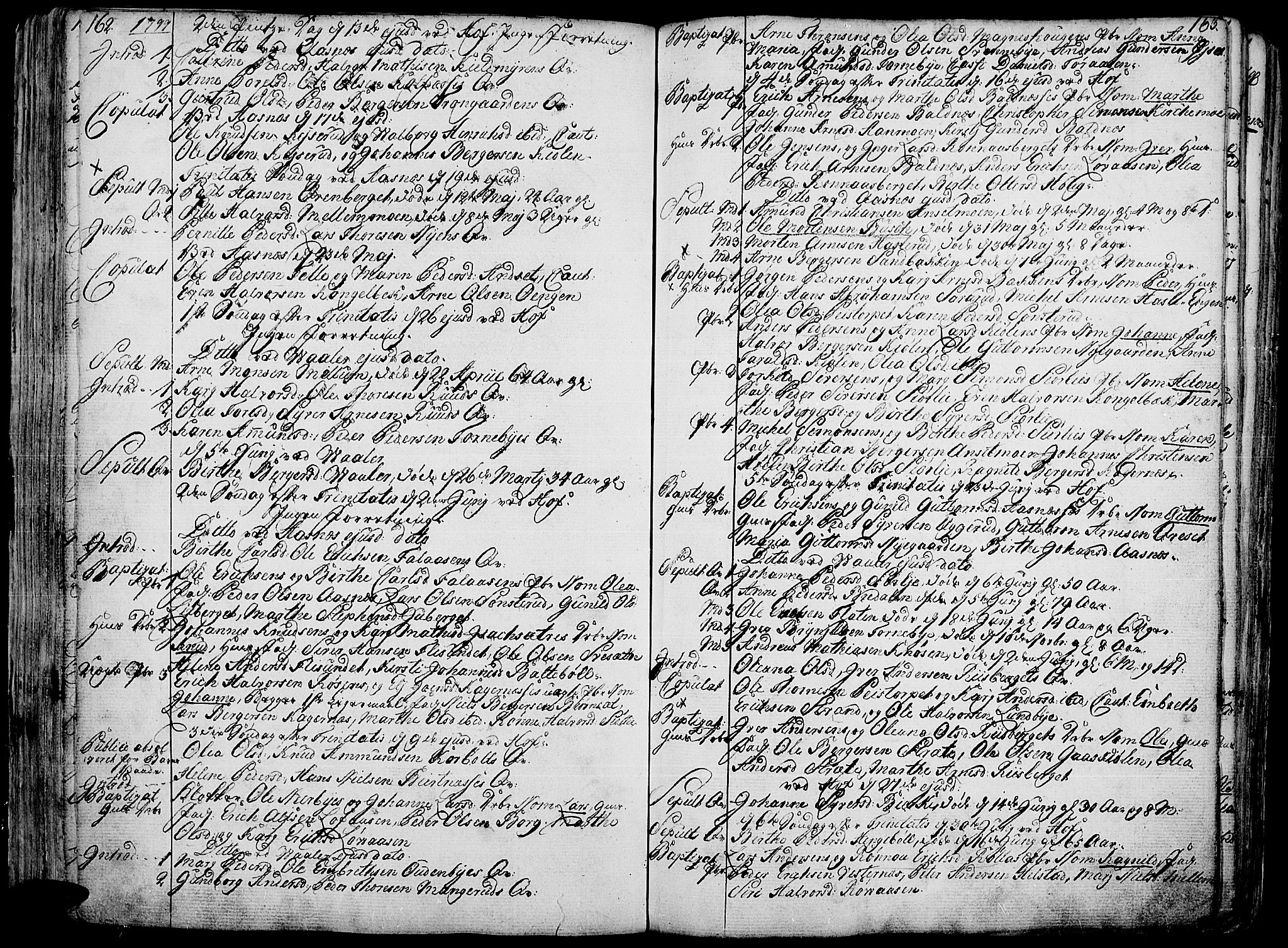 Hof prestekontor, AV/SAH-PREST-038/H/Ha/Haa/L0004: Parish register (official) no. 4, 1790-1815, p. 162-163