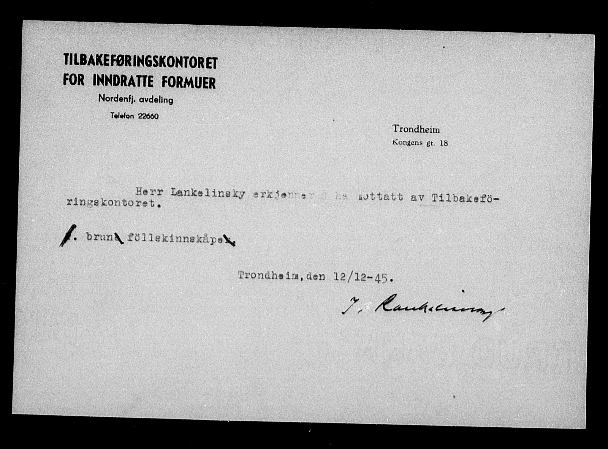 Justisdepartementet, Tilbakeføringskontoret for inndratte formuer, AV/RA-S-1564/H/Hc/Hca/L0902: --, 1945-1947, p. 680