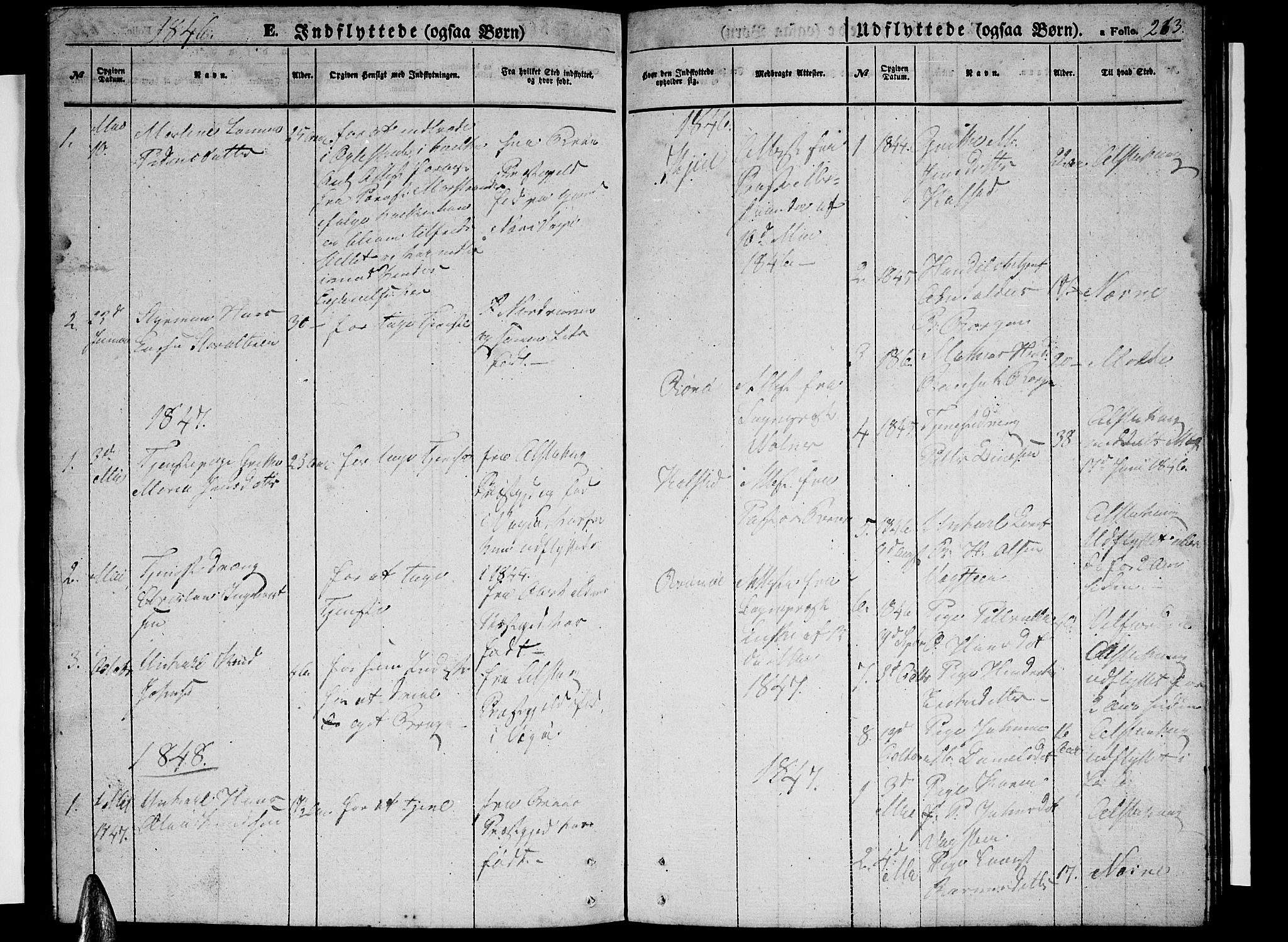 Ministerialprotokoller, klokkerbøker og fødselsregistre - Nordland, SAT/A-1459/816/L0251: Parish register (copy) no. 816C01, 1852-1870, p. 263