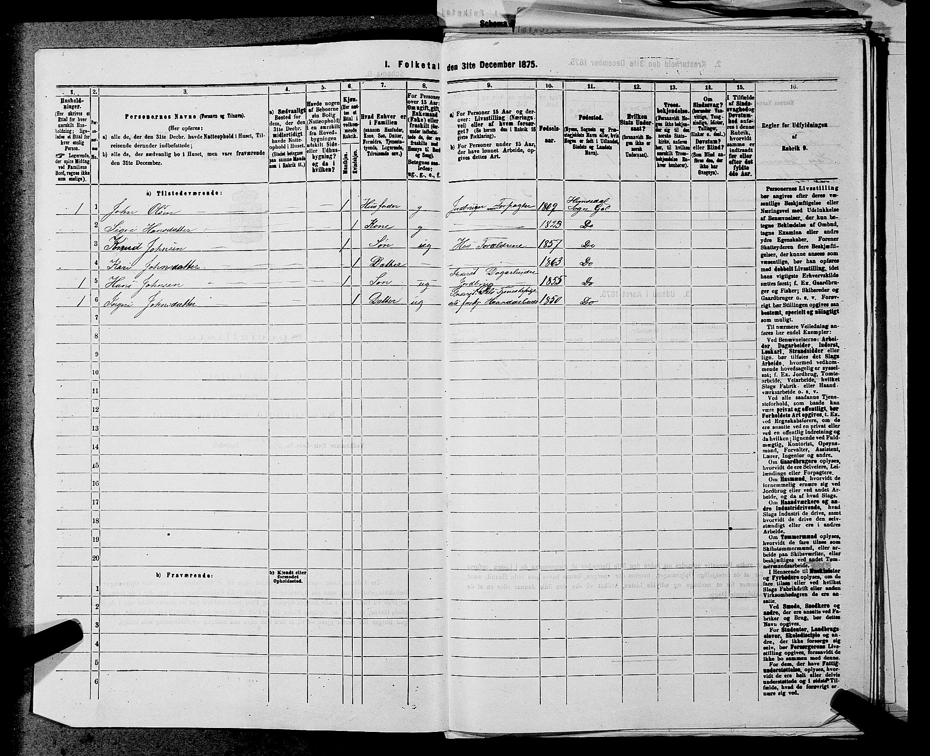 SAKO, 1875 census for 0617P Gol, 1875, p. 1268