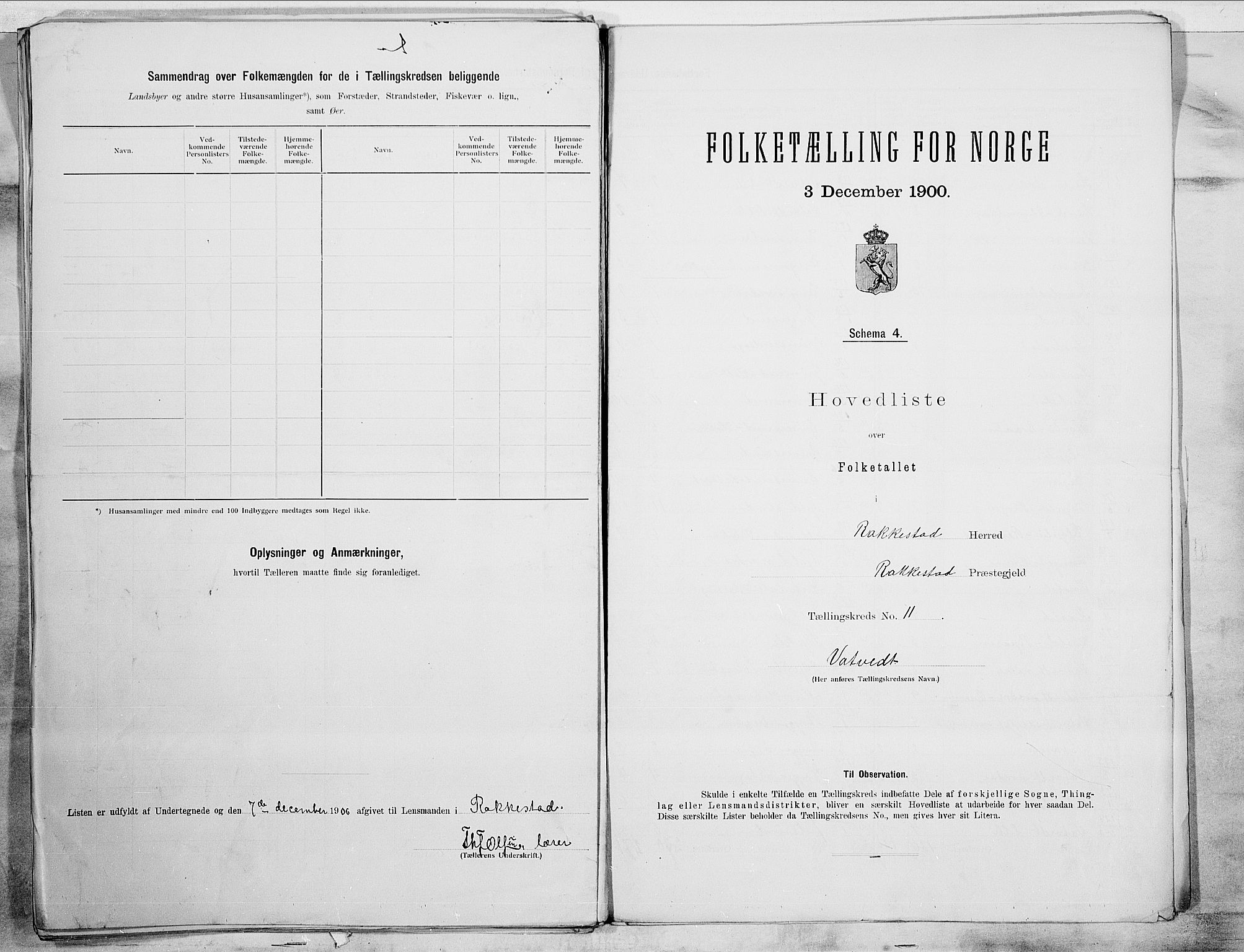 SAO, 1900 census for Rakkestad, 1900, p. 30