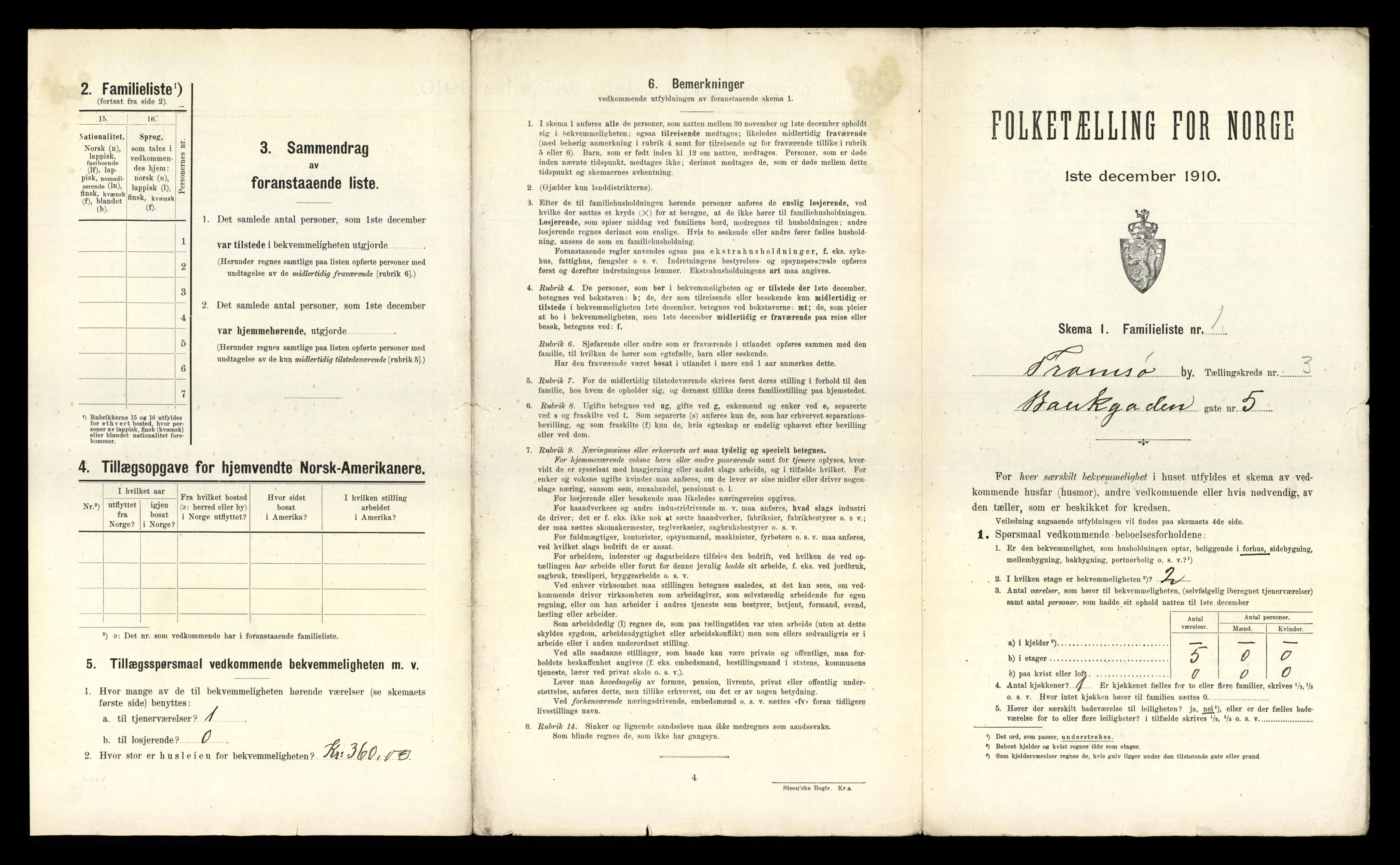 RA, 1910 census for Tromsø, 1910, p. 2488