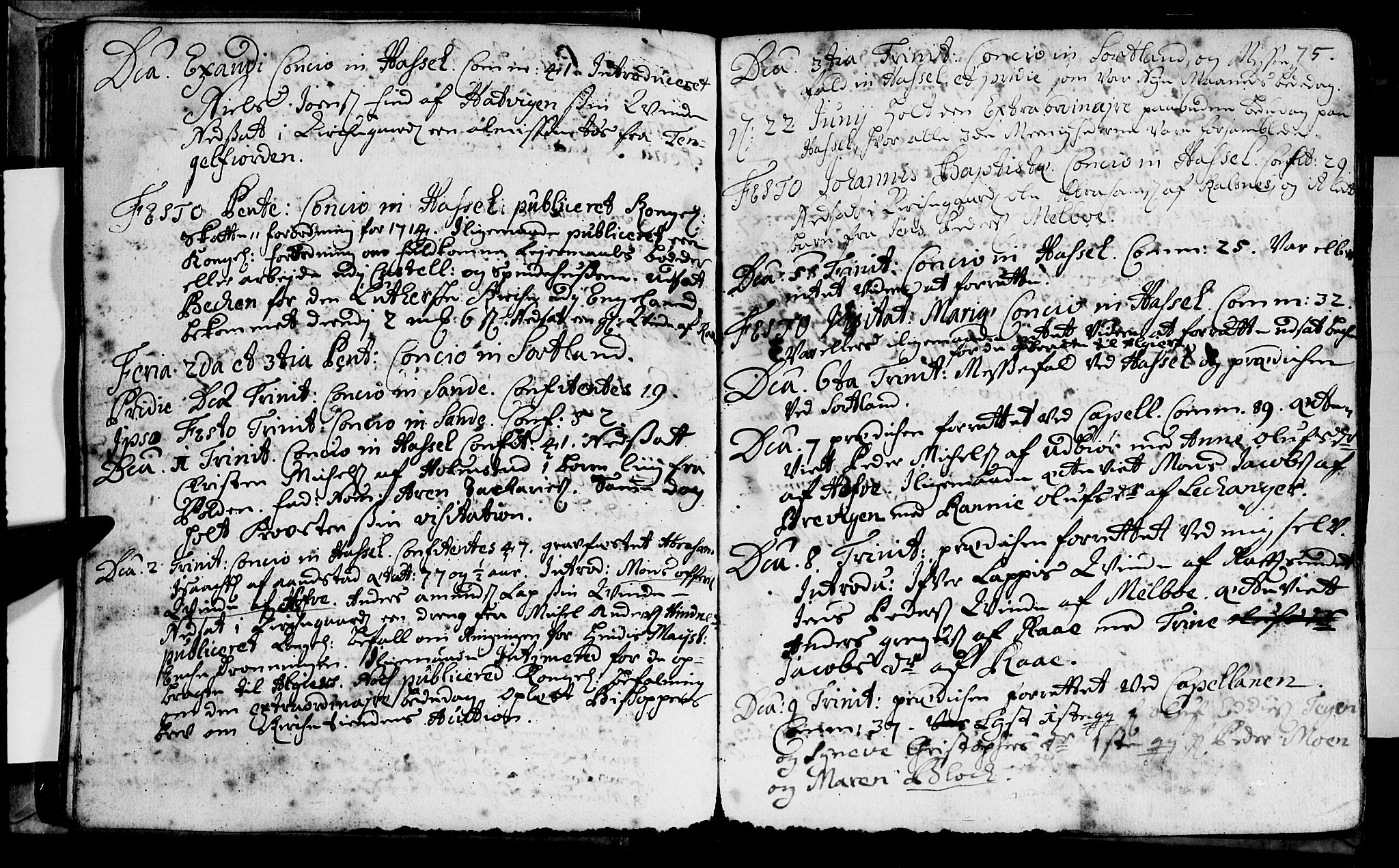 Ministerialprotokoller, klokkerbøker og fødselsregistre - Nordland, SAT/A-1459/888/L1231: Parish register (official) no. 888A01 /1, 1693-1738, p. 75