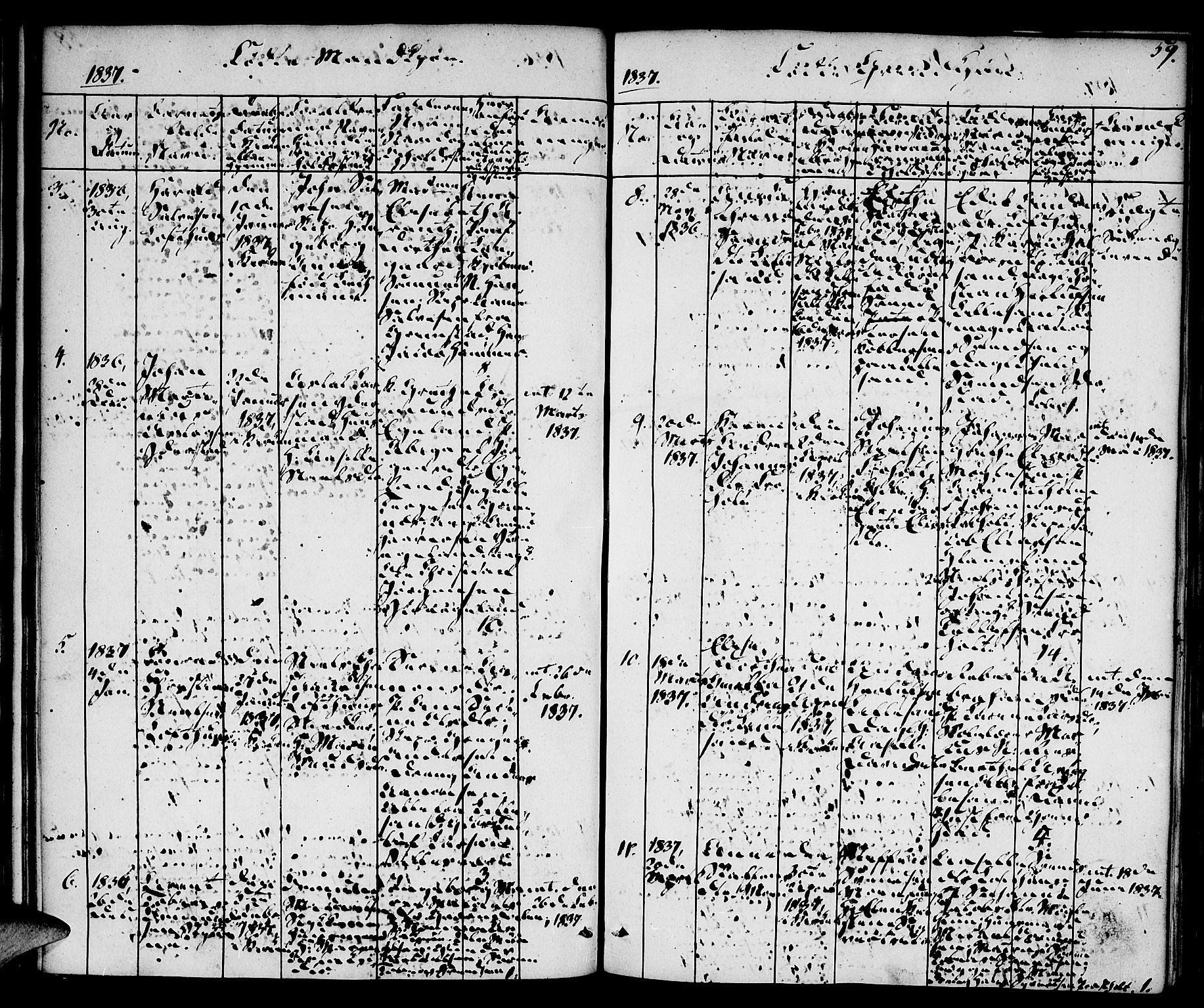 Vestre Moland sokneprestkontor, AV/SAK-1111-0046/F/Fa/Fab/L0004: Parish register (official) no. A 4, 1835-1843, p. 59