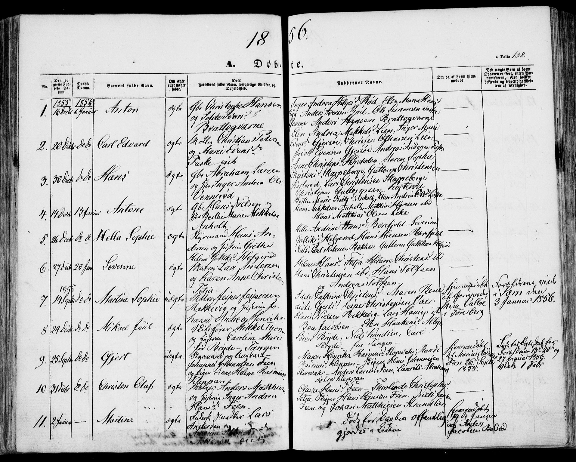 Stokke kirkebøker, SAKO/A-320/F/Fa/L0007: Parish register (official) no. I 7, 1844-1857, p. 138