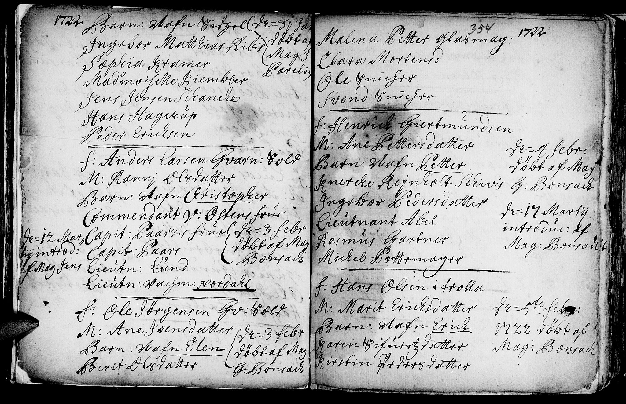 Ministerialprotokoller, klokkerbøker og fødselsregistre - Sør-Trøndelag, SAT/A-1456/601/L0035: Parish register (official) no. 601A03, 1713-1728, p. 354