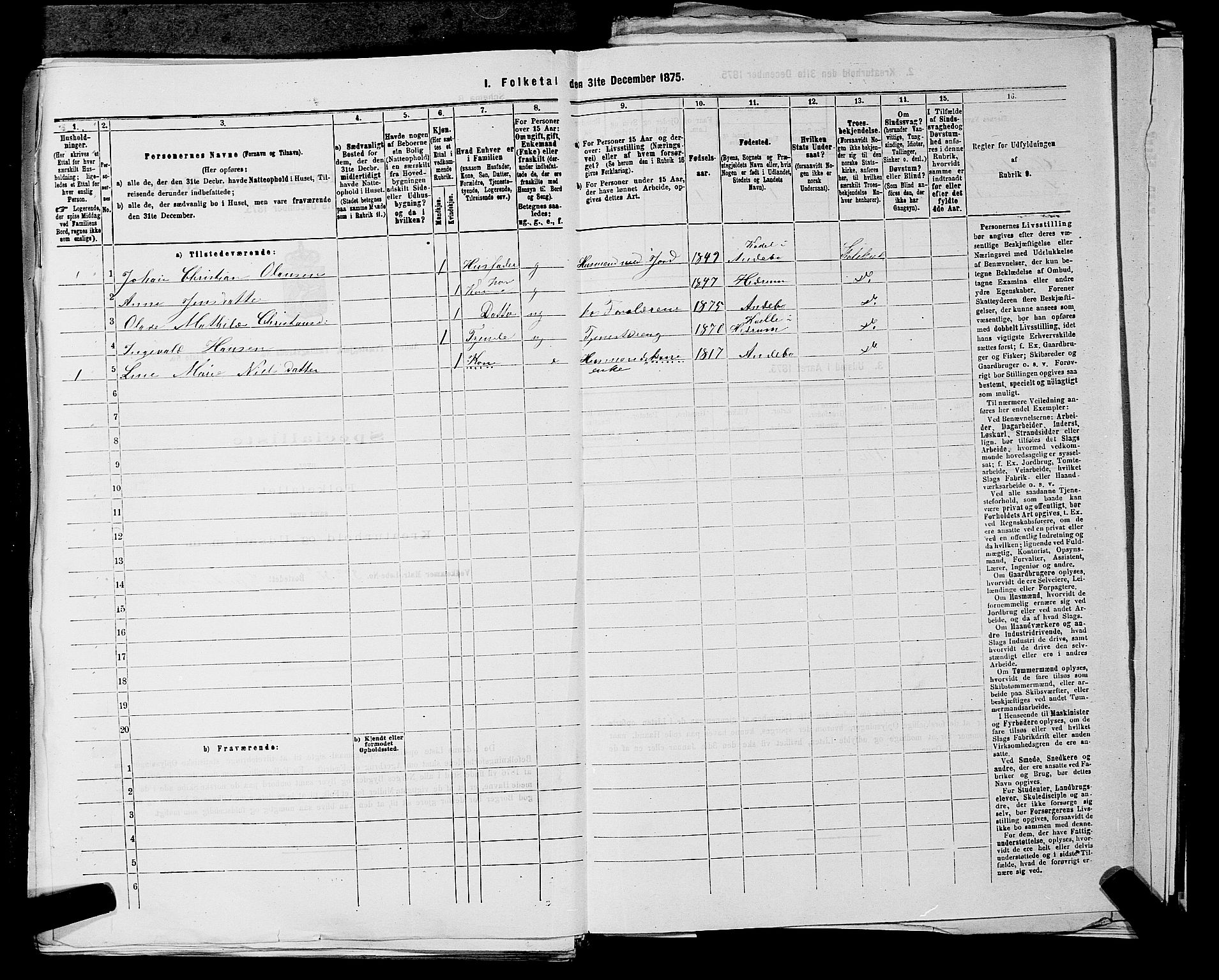 SAKO, 1875 census for 0719P Andebu, 1875, p. 550