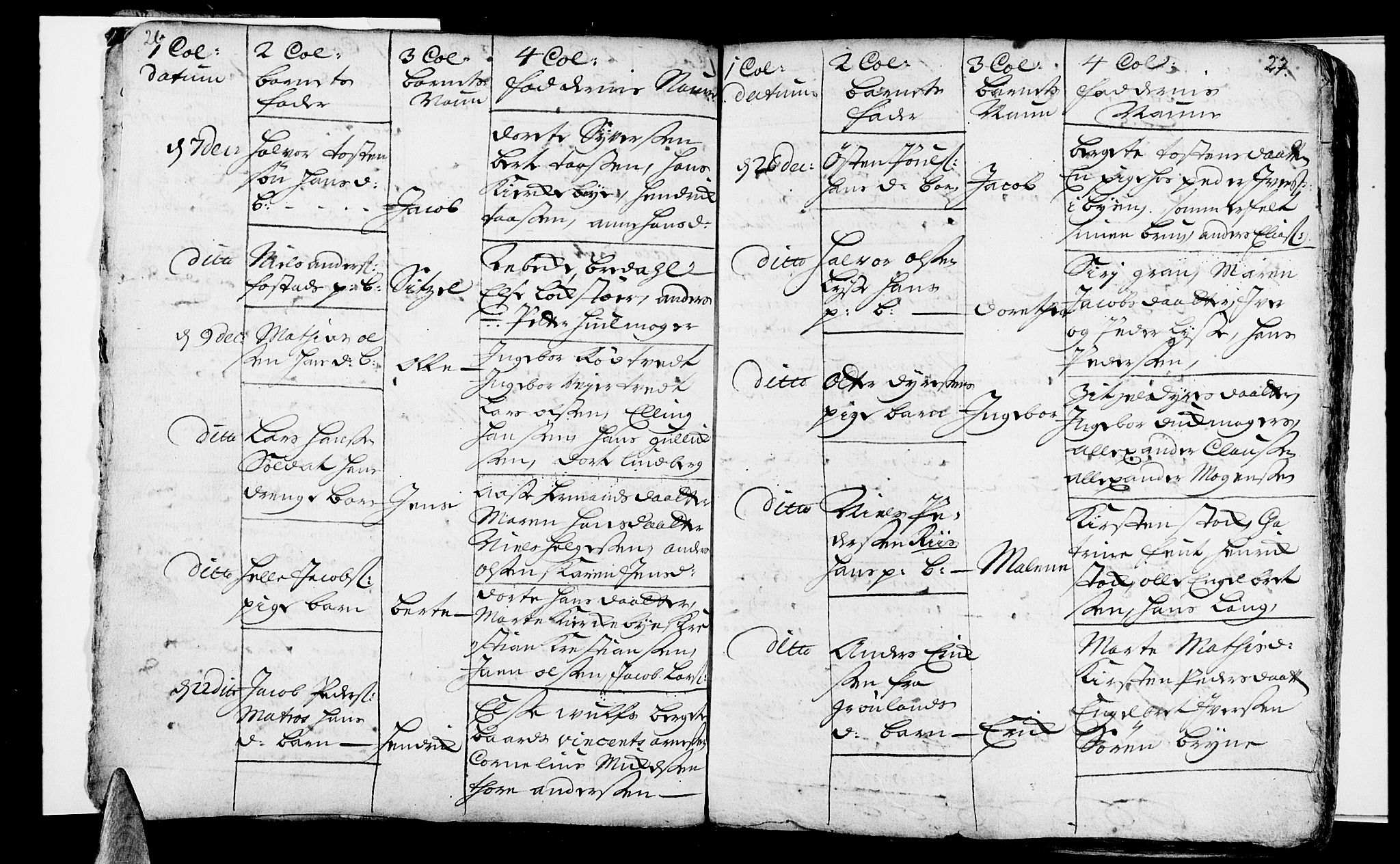 Aker prestekontor kirkebøker, SAO/A-10861/F/L0002: Parish register (official) no. 2, 1714-1720, p. 26-27
