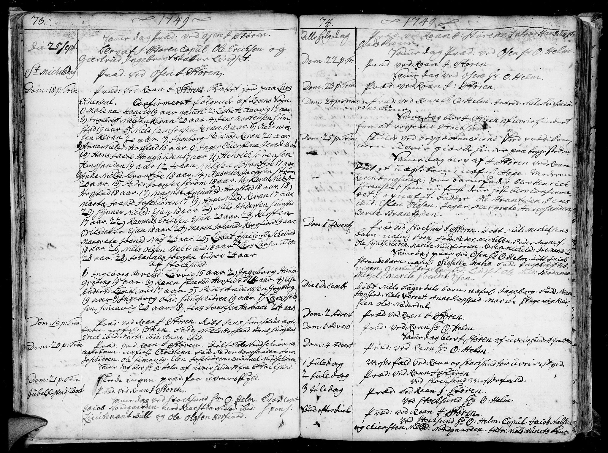 Ministerialprotokoller, klokkerbøker og fødselsregistre - Sør-Trøndelag, SAT/A-1456/657/L0700: Parish register (official) no. 657A01, 1732-1801, p. 72-73