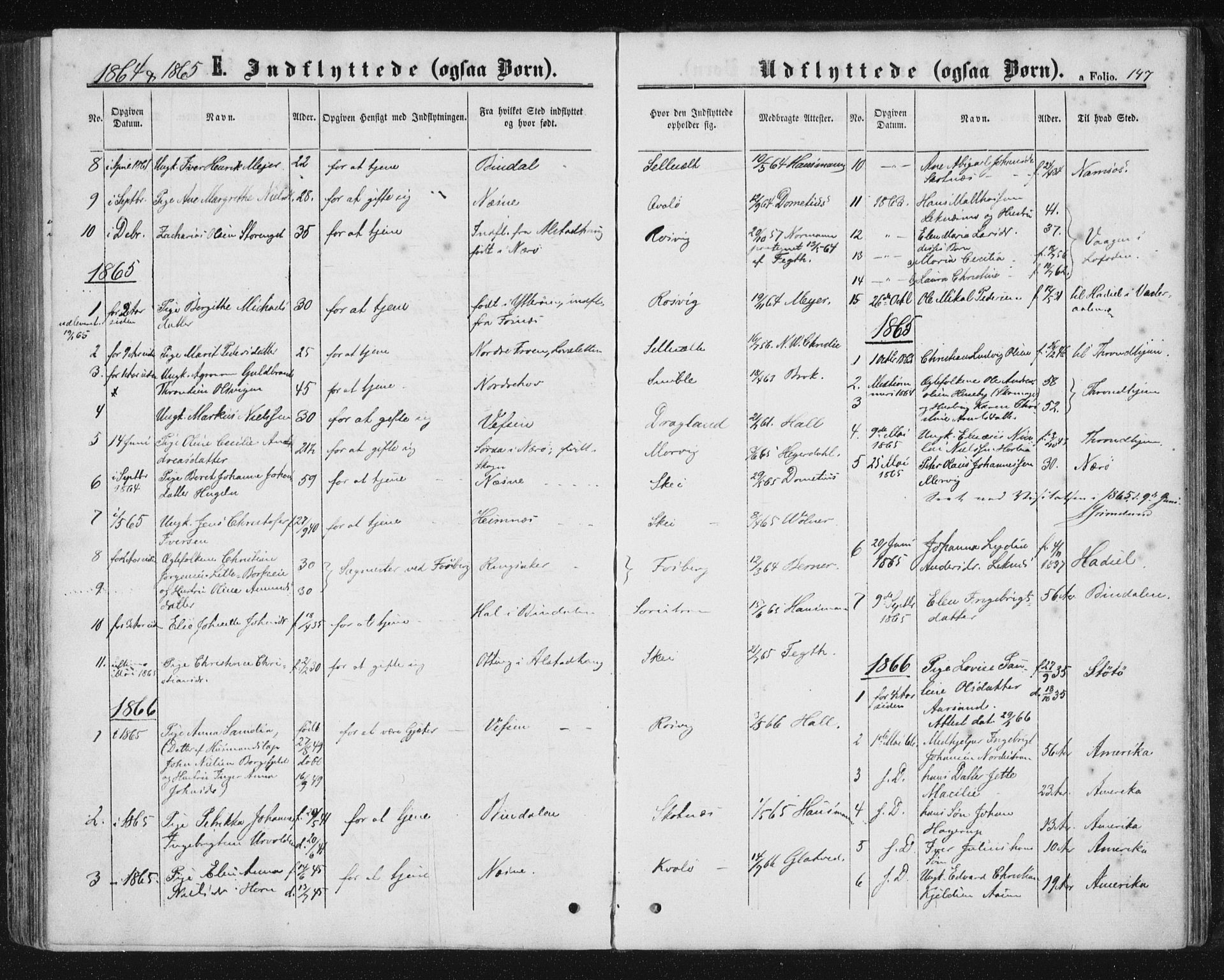 Ministerialprotokoller, klokkerbøker og fødselsregistre - Nord-Trøndelag, AV/SAT-A-1458/788/L0696: Parish register (official) no. 788A03, 1863-1877, p. 147