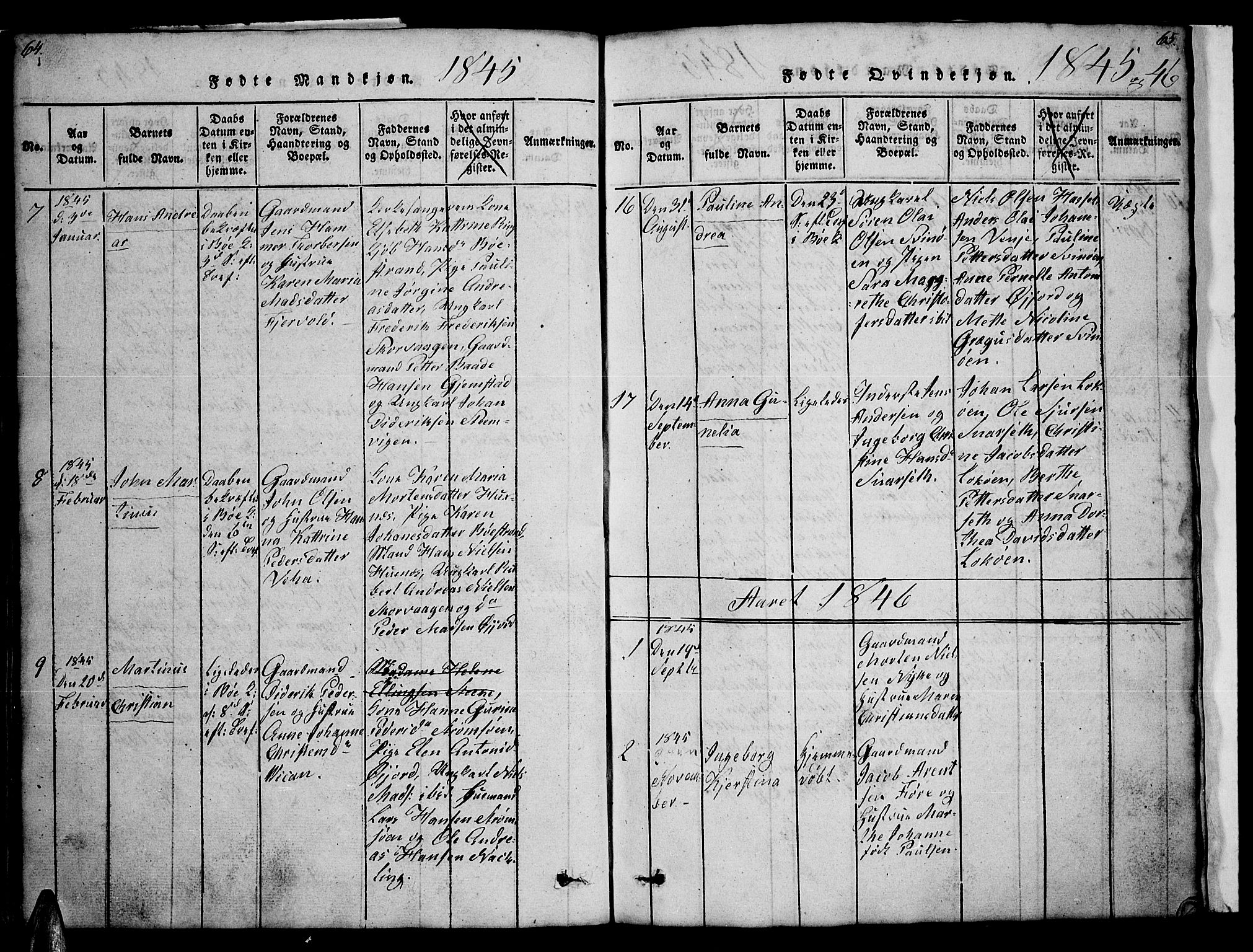 Ministerialprotokoller, klokkerbøker og fødselsregistre - Nordland, AV/SAT-A-1459/891/L1312: Parish register (copy) no. 891C01, 1820-1856, p. 64-65