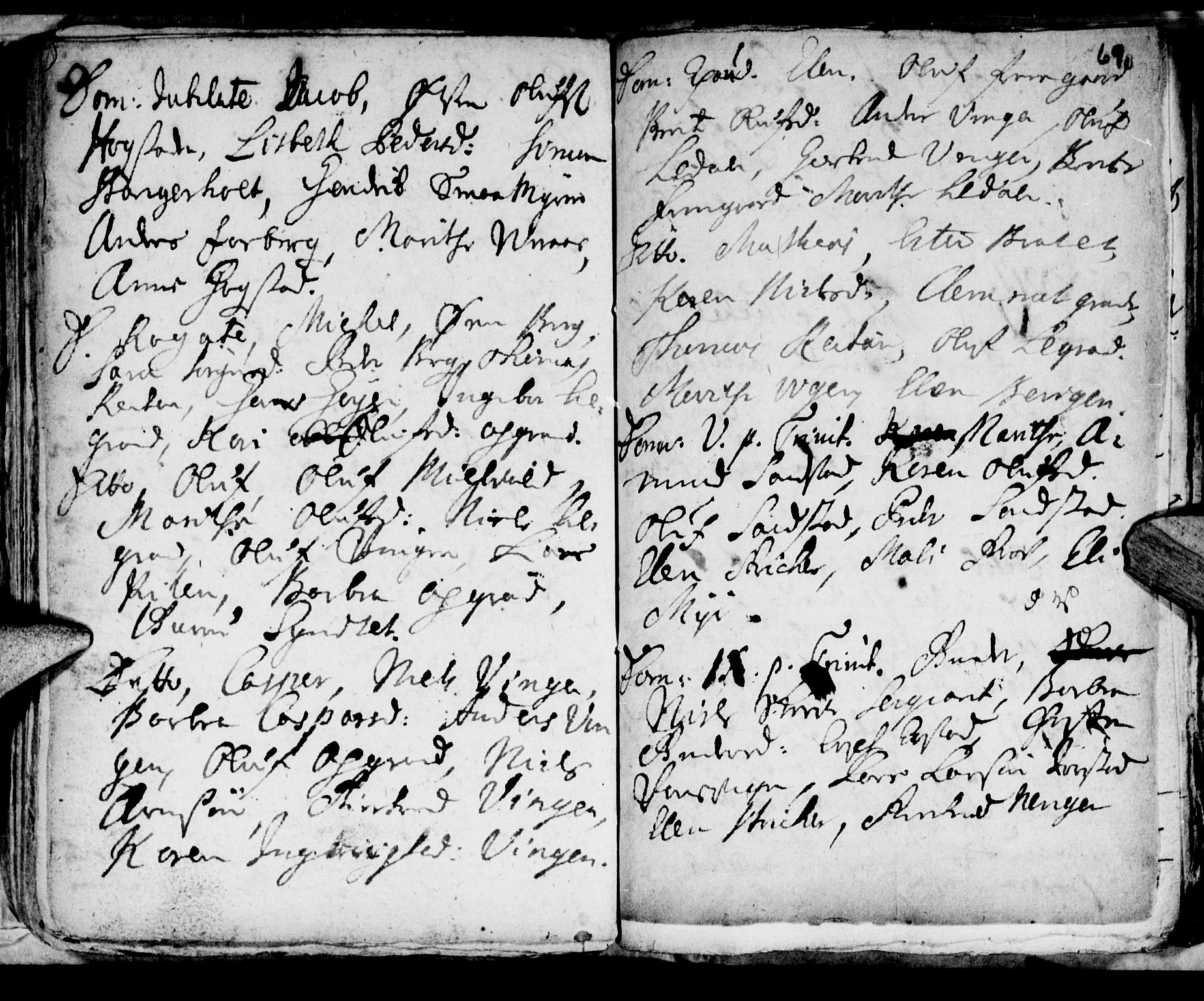 Ministerialprotokoller, klokkerbøker og fødselsregistre - Nord-Trøndelag, SAT/A-1458/722/L0214: Parish register (official) no. 722A01, 1692-1718, p. 69