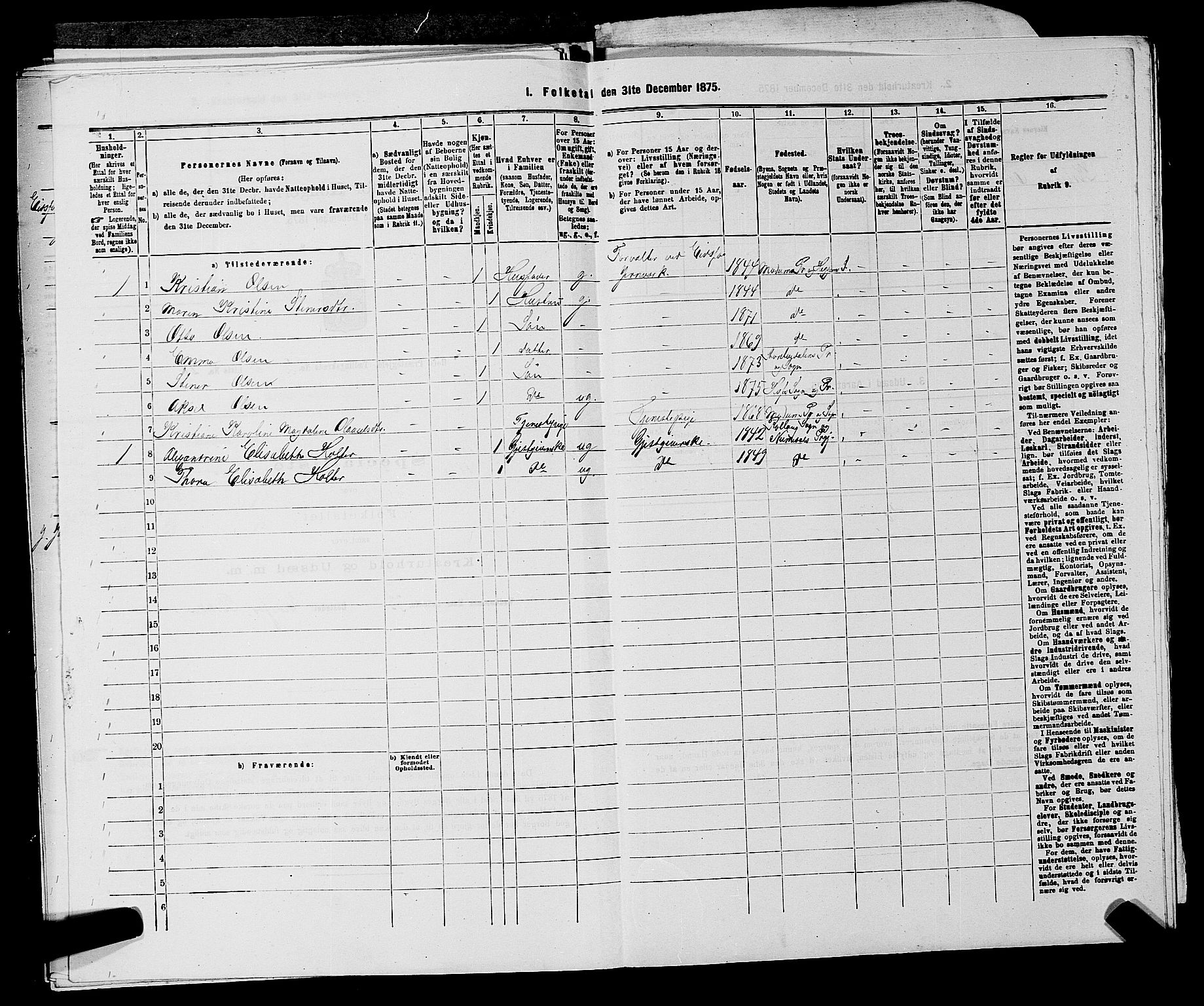 SAKO, 1875 census for 0714P Hof, 1875, p. 251