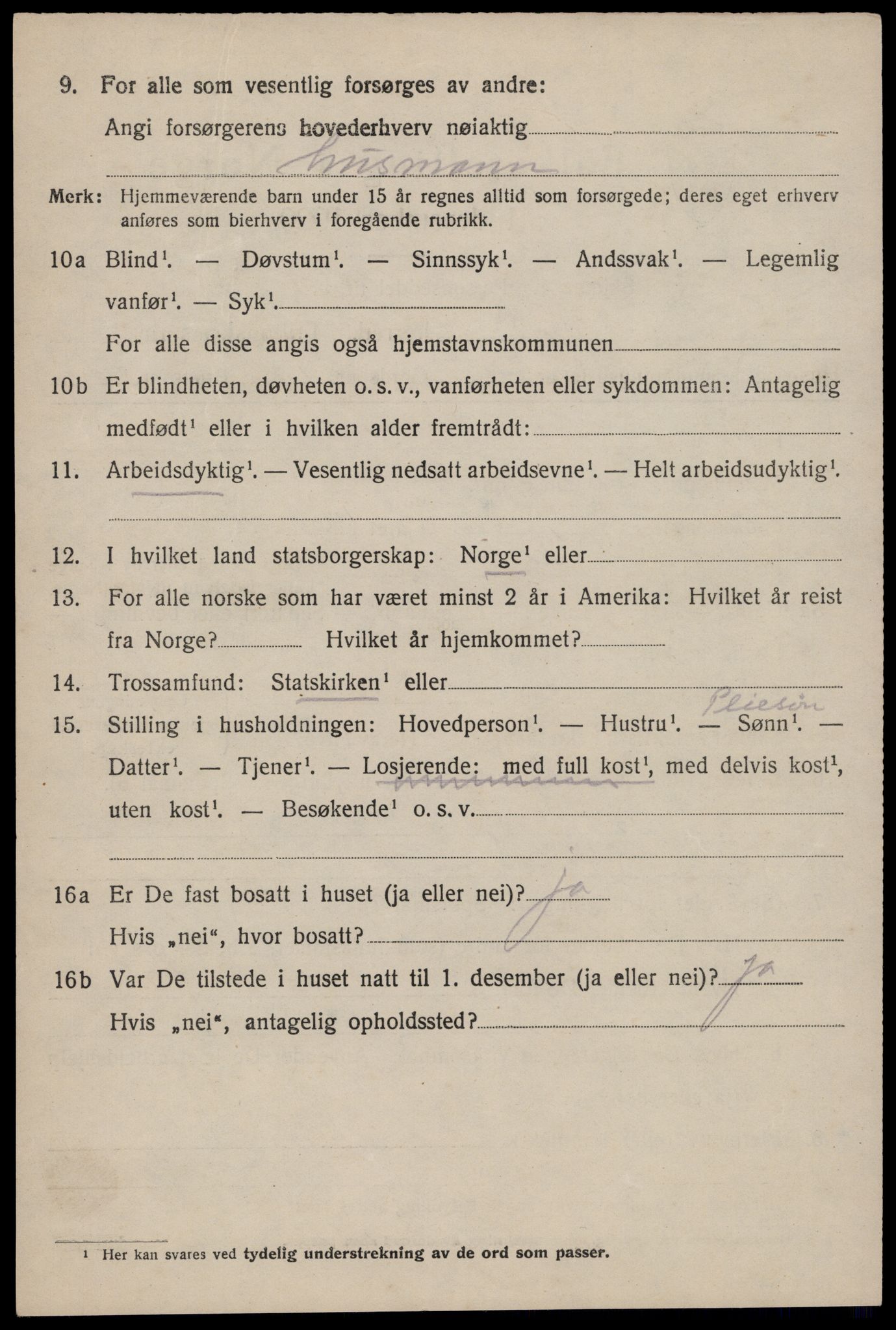 SAST, 1920 census for Tysvær, 1920, p. 1685