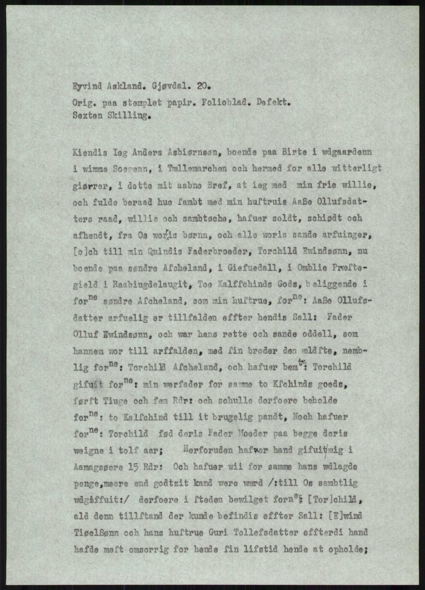 Samlinger til kildeutgivelse, Diplomavskriftsamlingen, AV/RA-EA-4053/H/Ha, p. 272