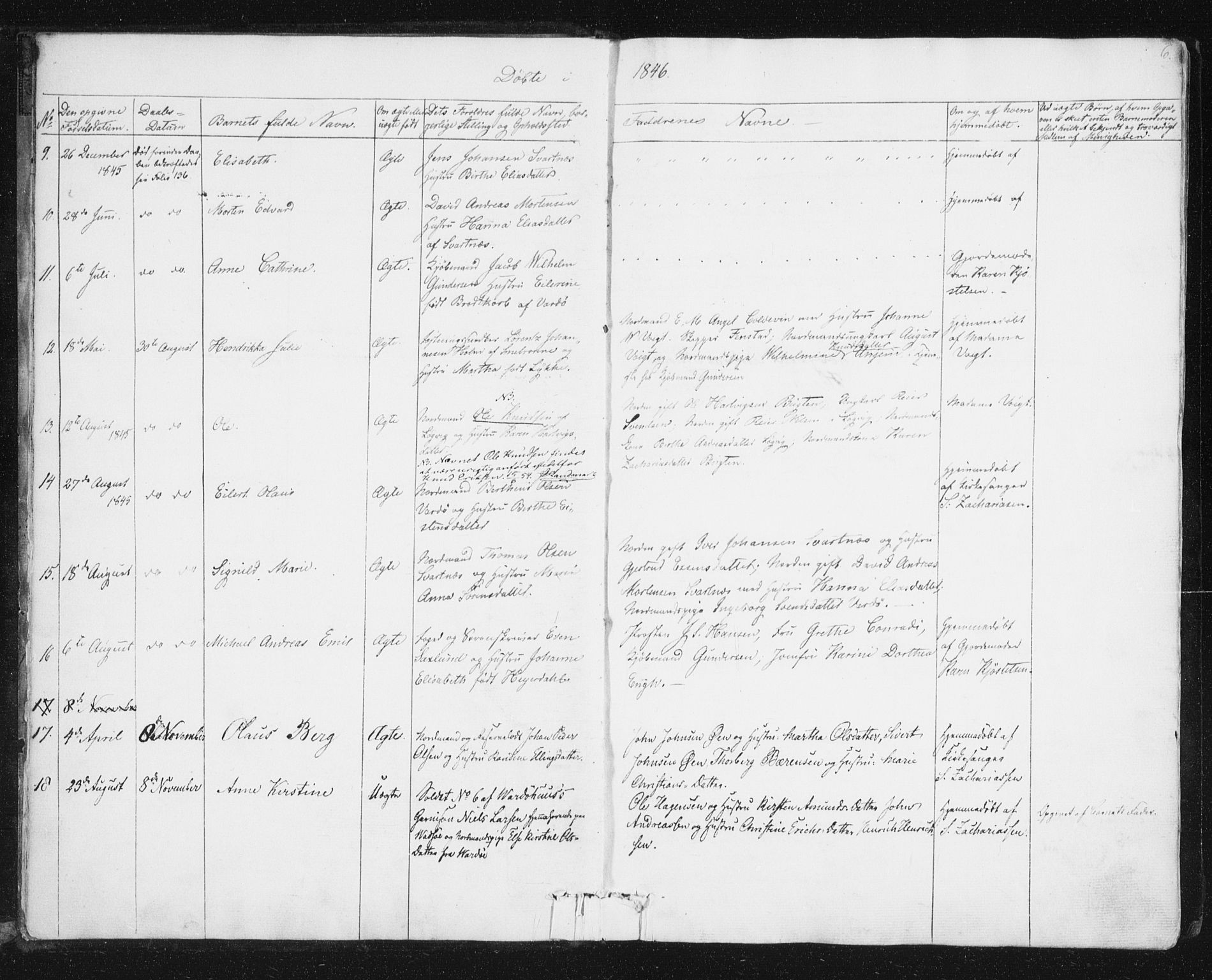 Vardø sokneprestkontor, AV/SATØ-S-1332/H/Ha/L0003kirke: Parish register (official) no. 3, 1843-1861, p. 6