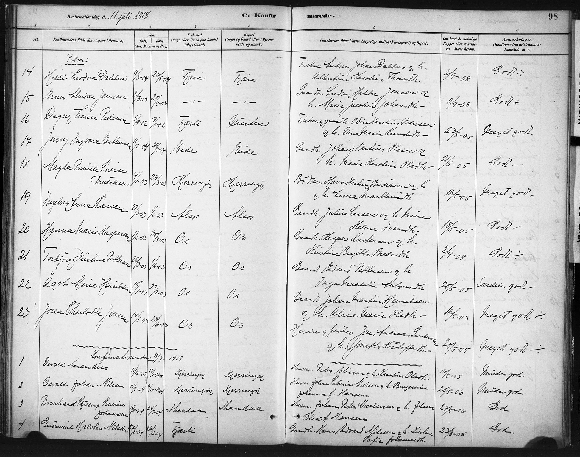 Ministerialprotokoller, klokkerbøker og fødselsregistre - Nordland, SAT/A-1459/803/L0071: Parish register (official) no. 803A01, 1881-1897, p. 98