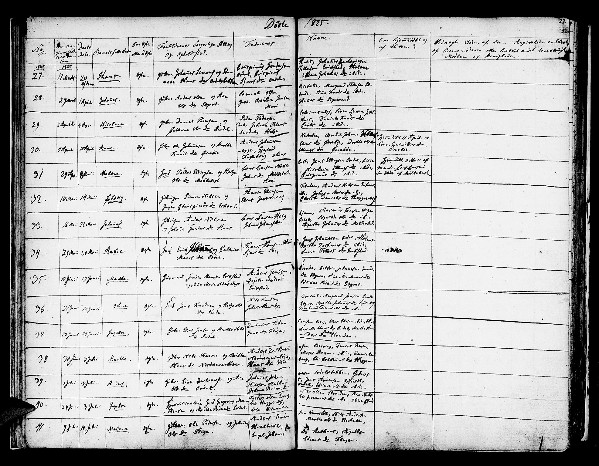 Jølster sokneprestembete, AV/SAB-A-80701/H/Haa/Haaa/L0008: Parish register (official) no. A 8, 1821-1833, p. 23