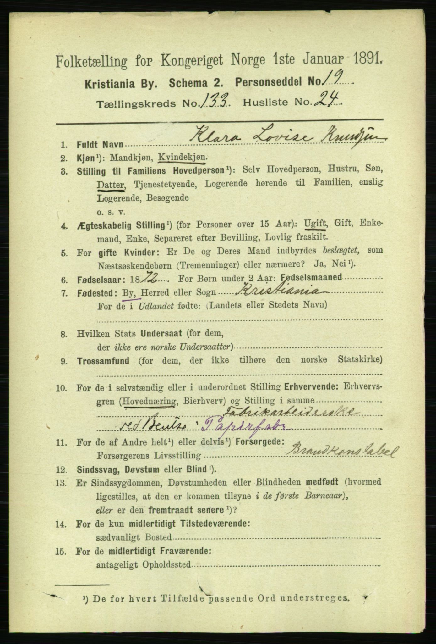 RA, 1891 census for 0301 Kristiania, 1891, p. 72880