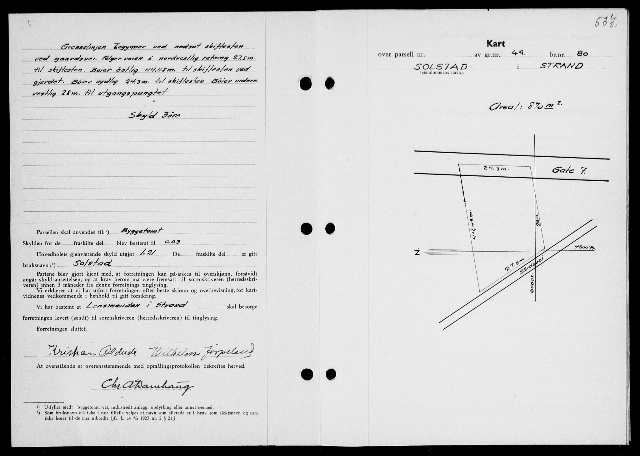 Ryfylke tingrett, AV/SAST-A-100055/001/II/IIB/L0085: Mortgage book no. 64, 1941-1941, Diary no: : 1366/1941