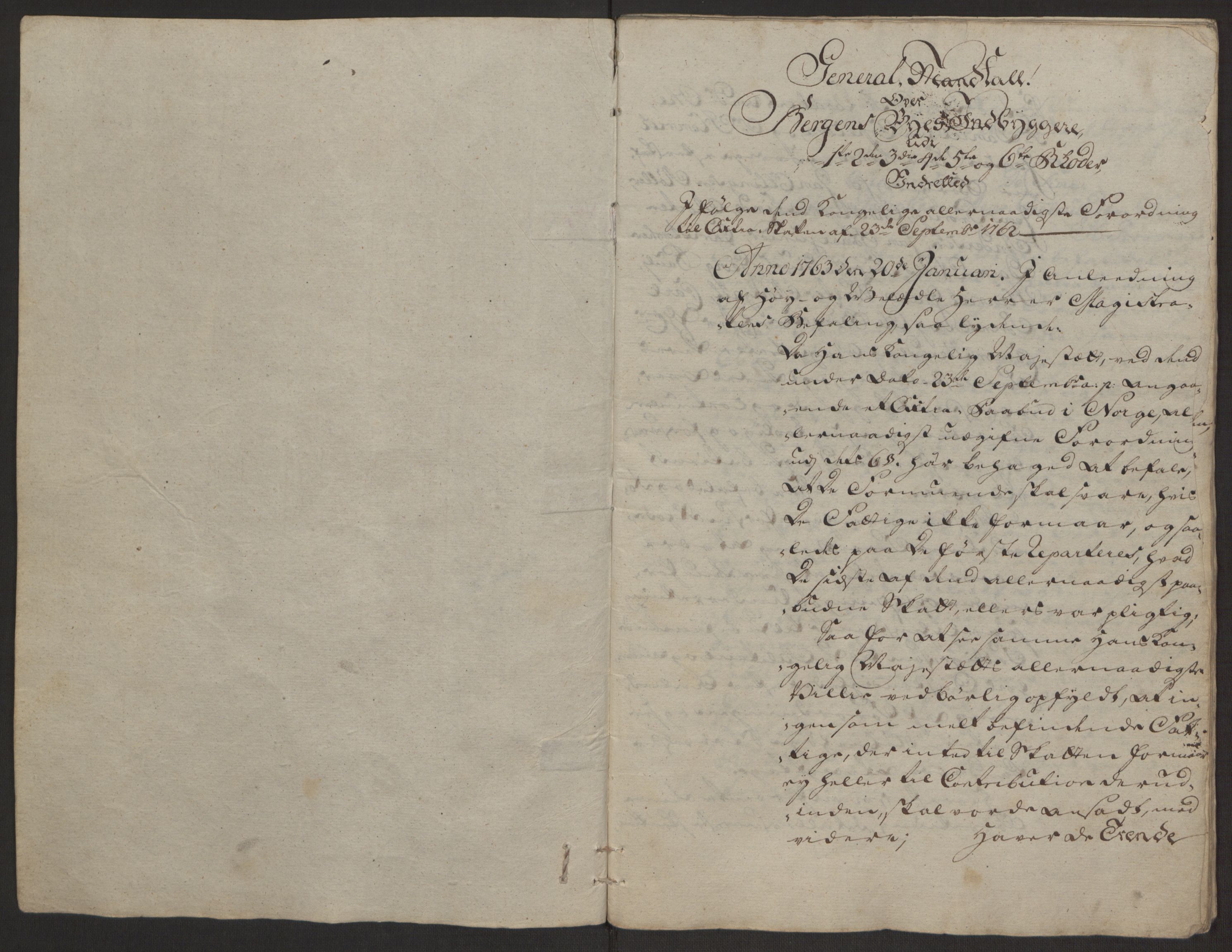 Rentekammeret inntil 1814, Reviderte regnskaper, Byregnskaper, AV/RA-EA-4066/R/Rp/L0365/0001: [P20] Kontribusjonsregnskap / Ekstraskatt, 1762, p. 21